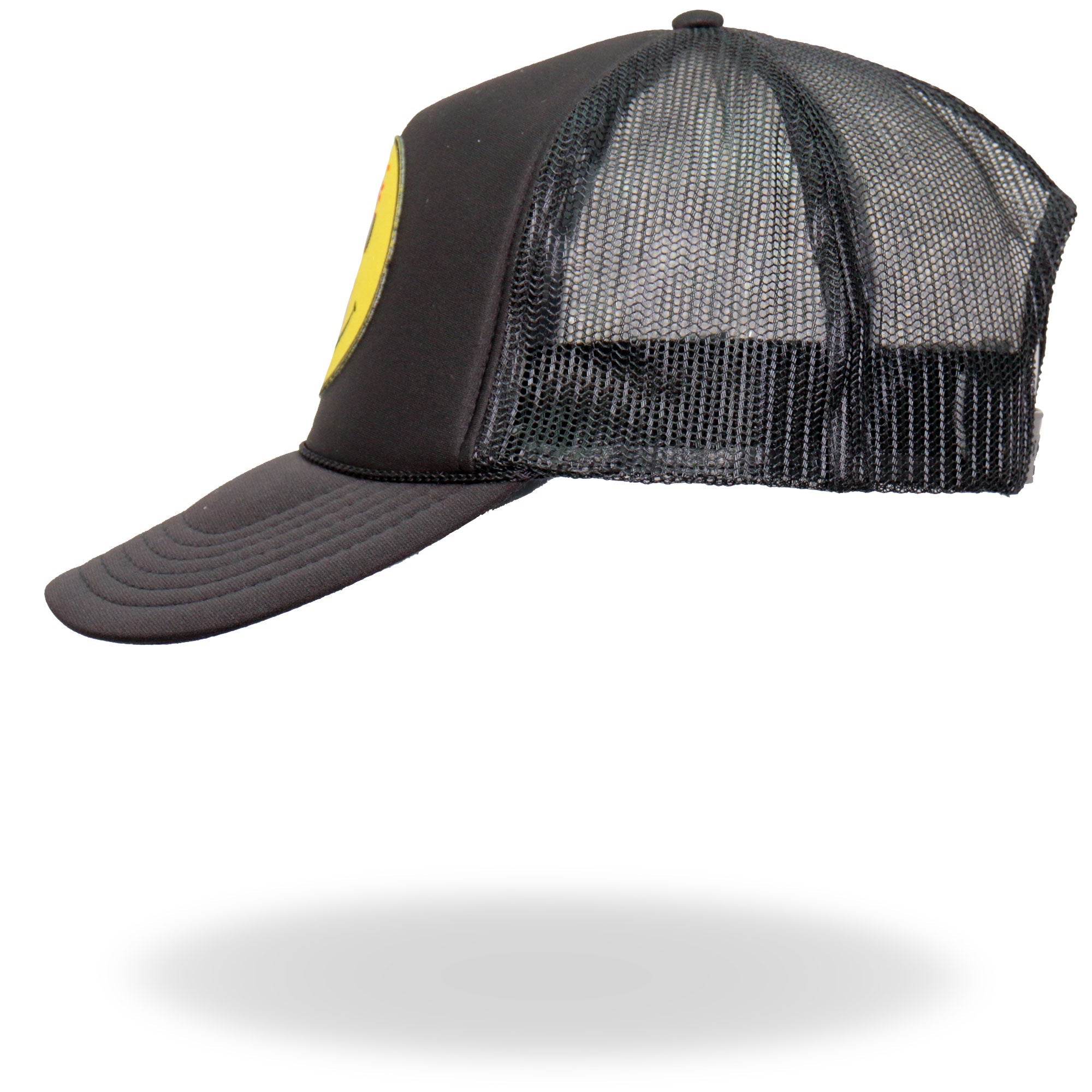 GSH1028 Smiley Face Bullet Trucker Hat