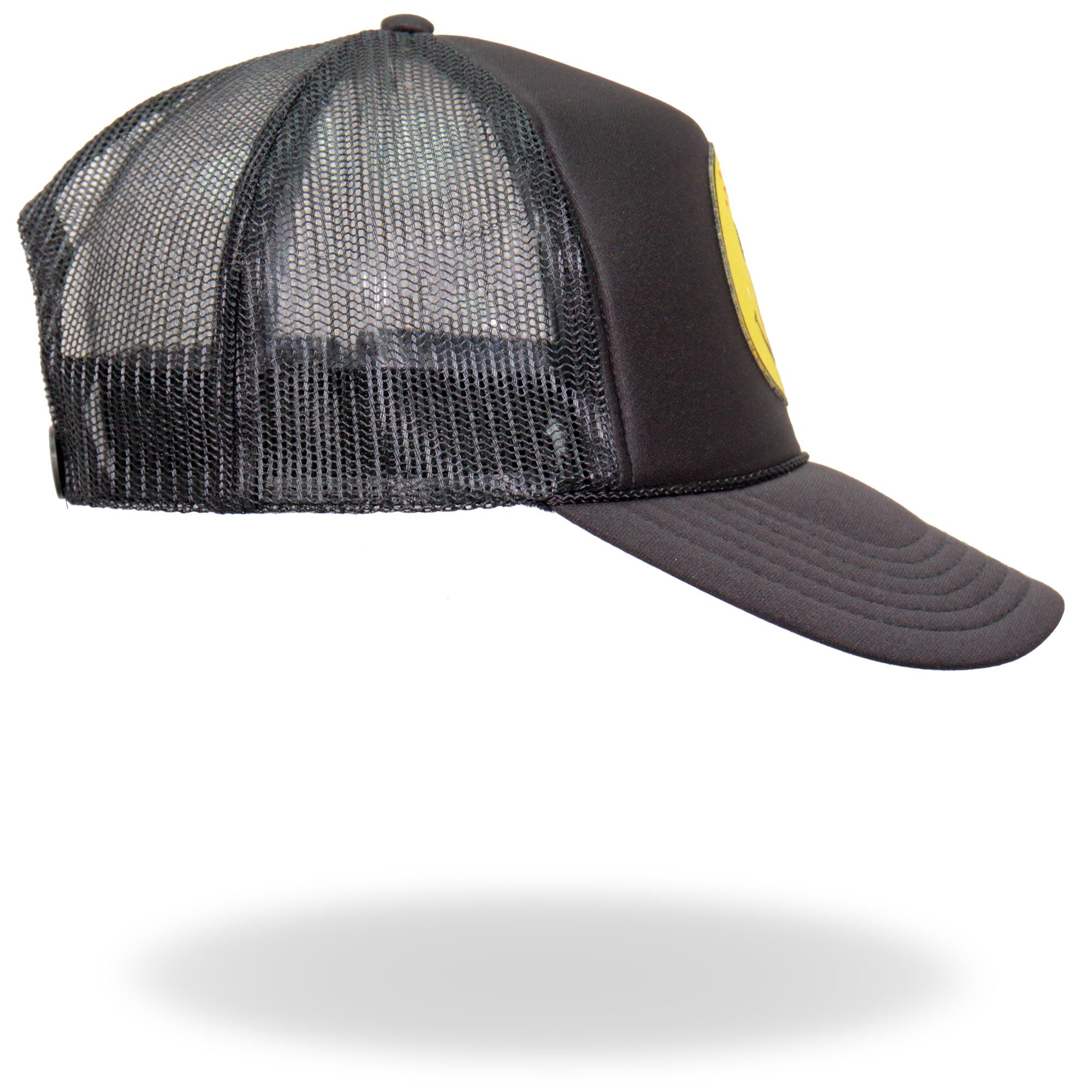 GSH1028 Smiley Face Bullet Trucker Hat