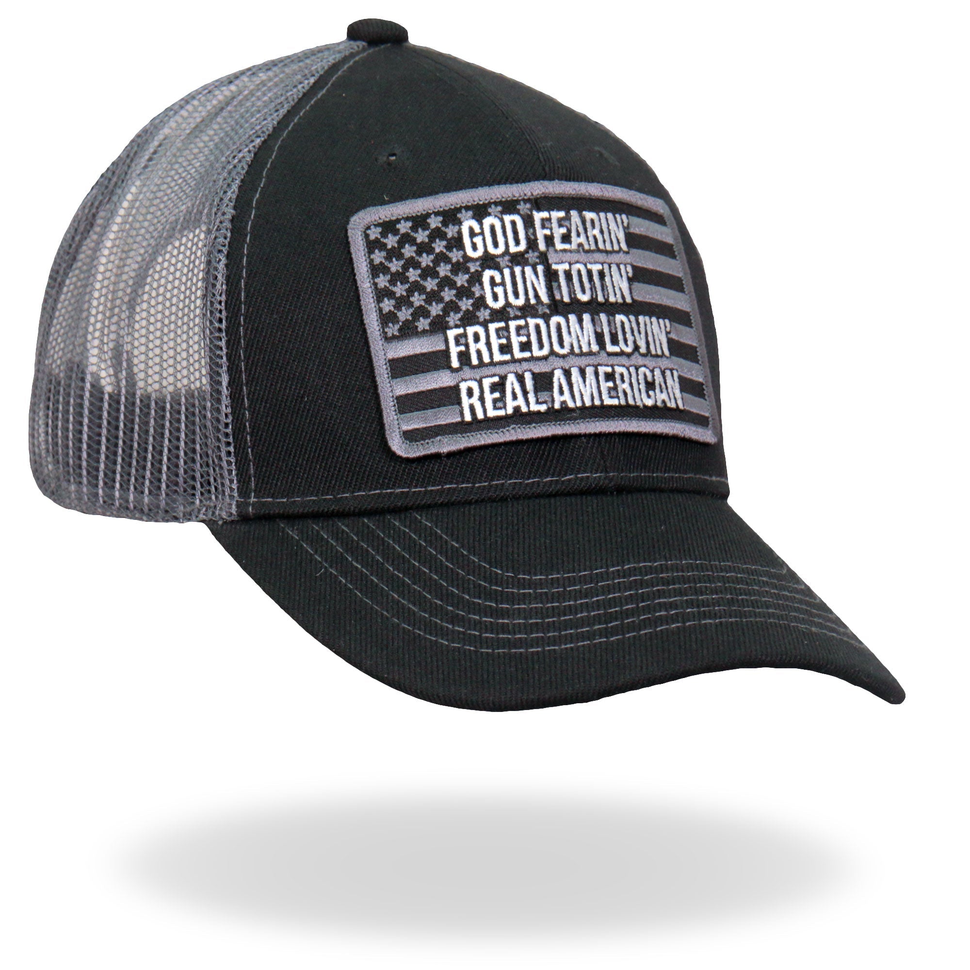 GSH1032 God Fearing Gun Trucker Hat