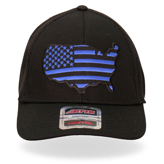 GSH1037 Blue Country Flag Trucker Hat