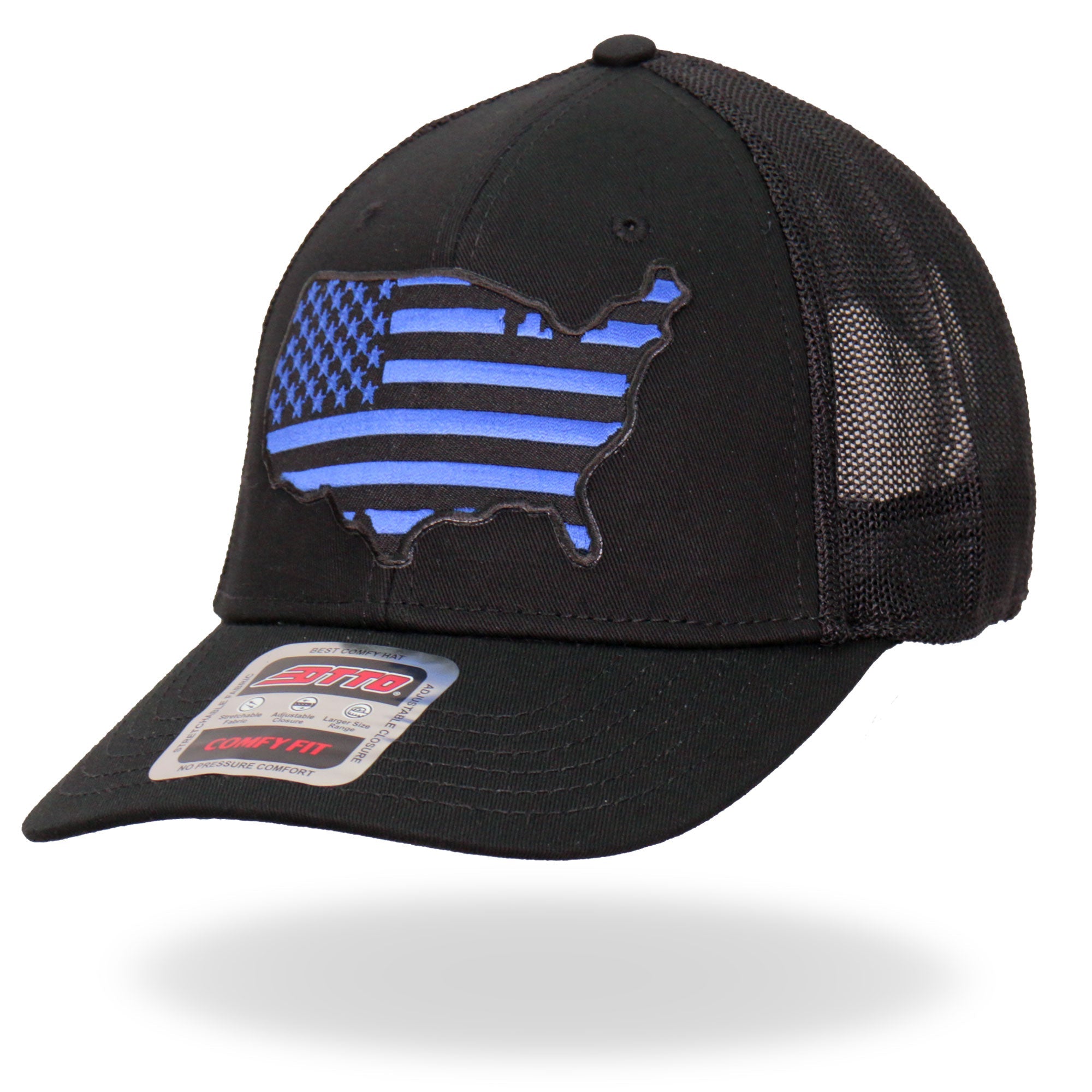 GSH1037 Blue Country Flag Trucker Hat
