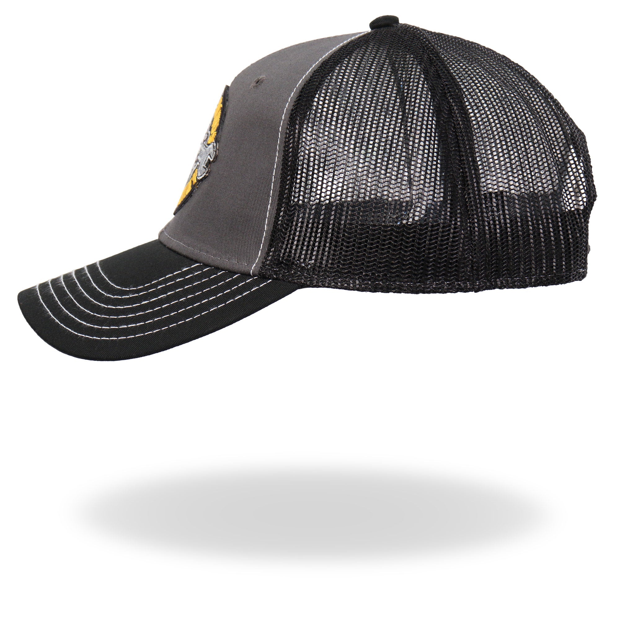 Gray And Black Trucker Hat Dirty Hands GSH1043