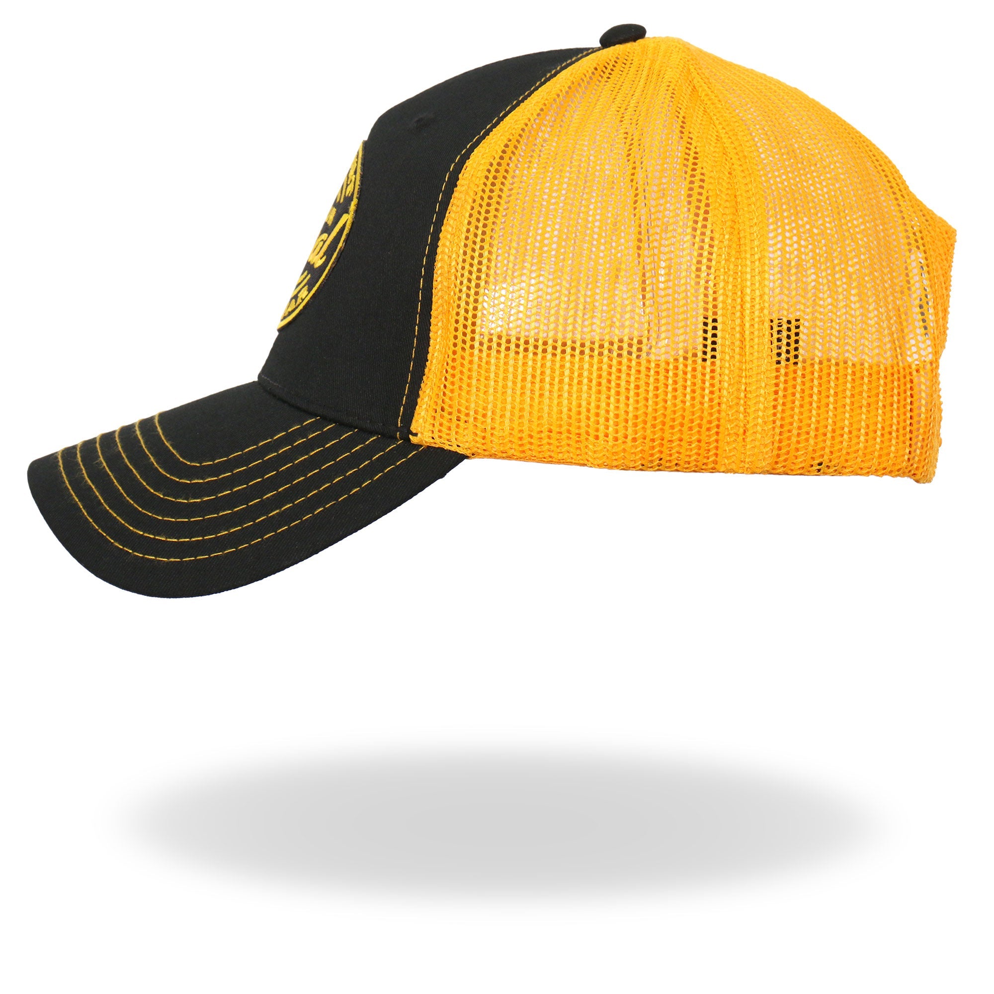 Black And Yellow Trucker Hat Local Dive Bar GSH1048