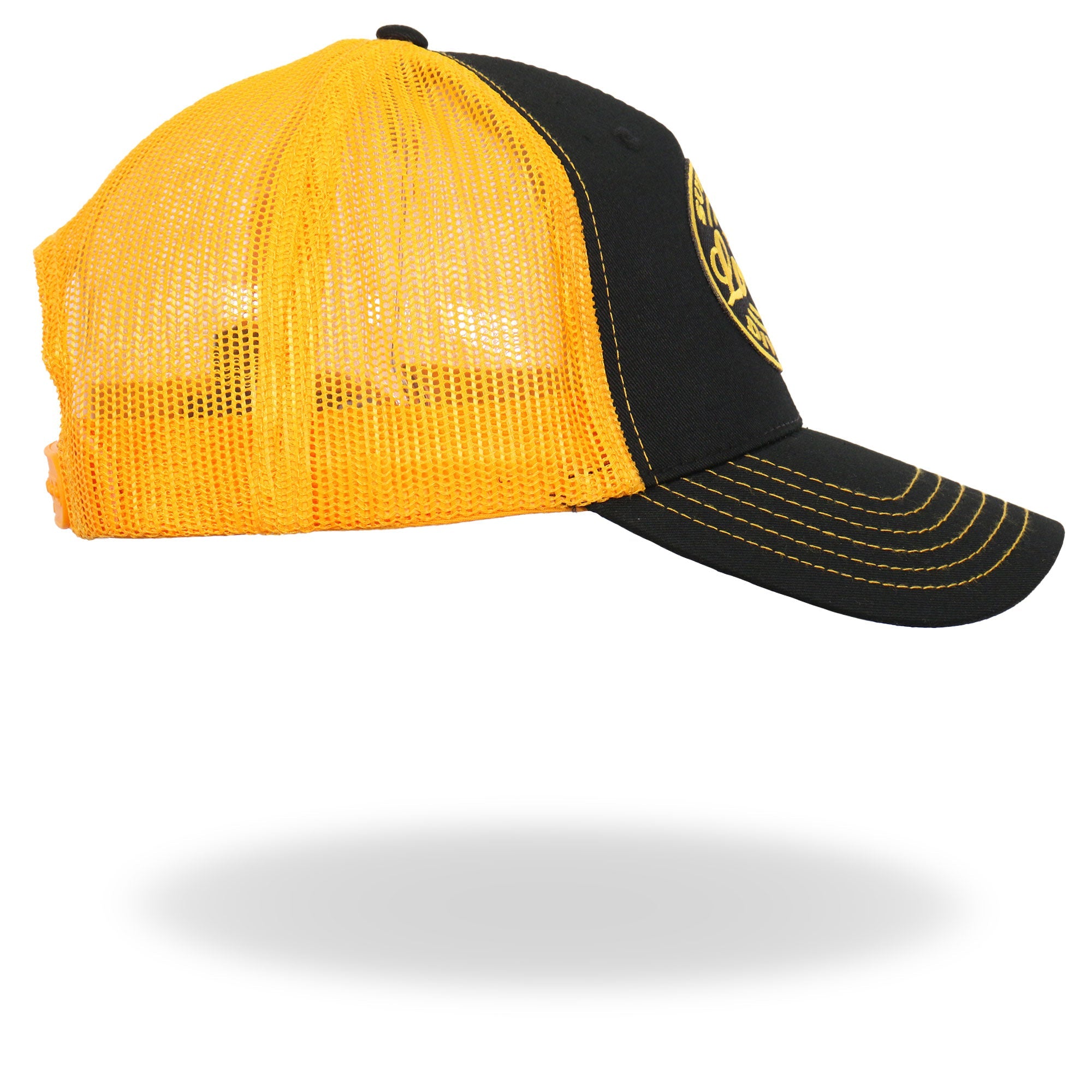 Black And Yellow Trucker Hat Local Dive Bar GSH1048