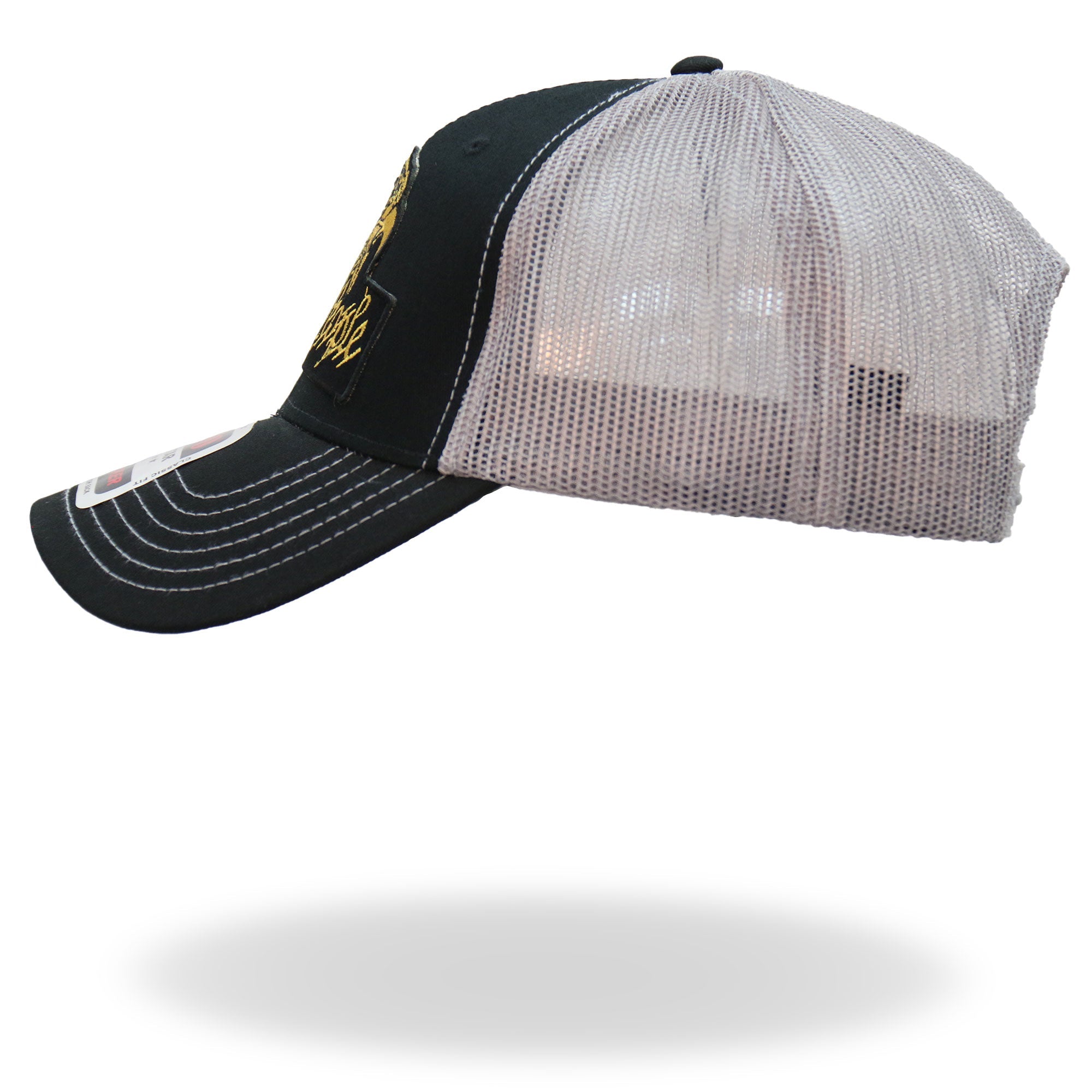 Black Gray and Yellow Trucker Hat We The People Eagle GSH1049