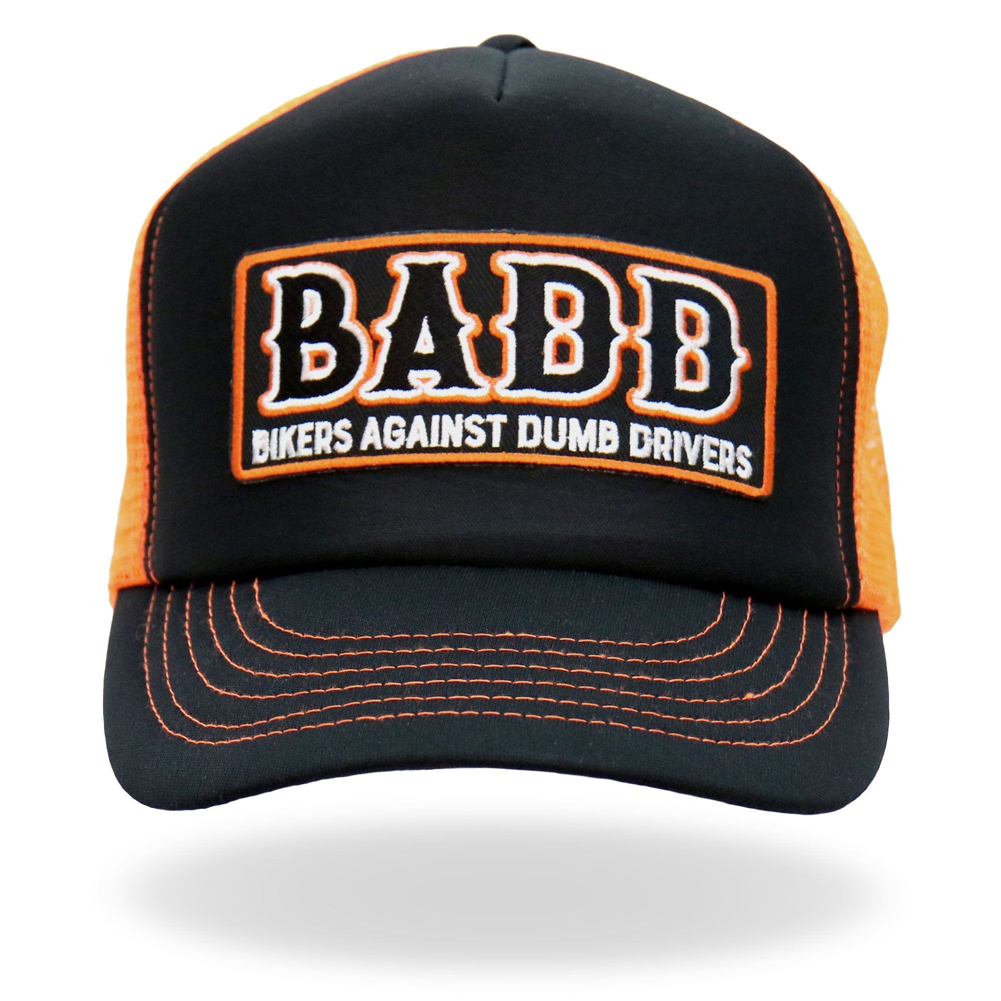 Orange And Black B.A.D.D. Trucker Hat GSH1051