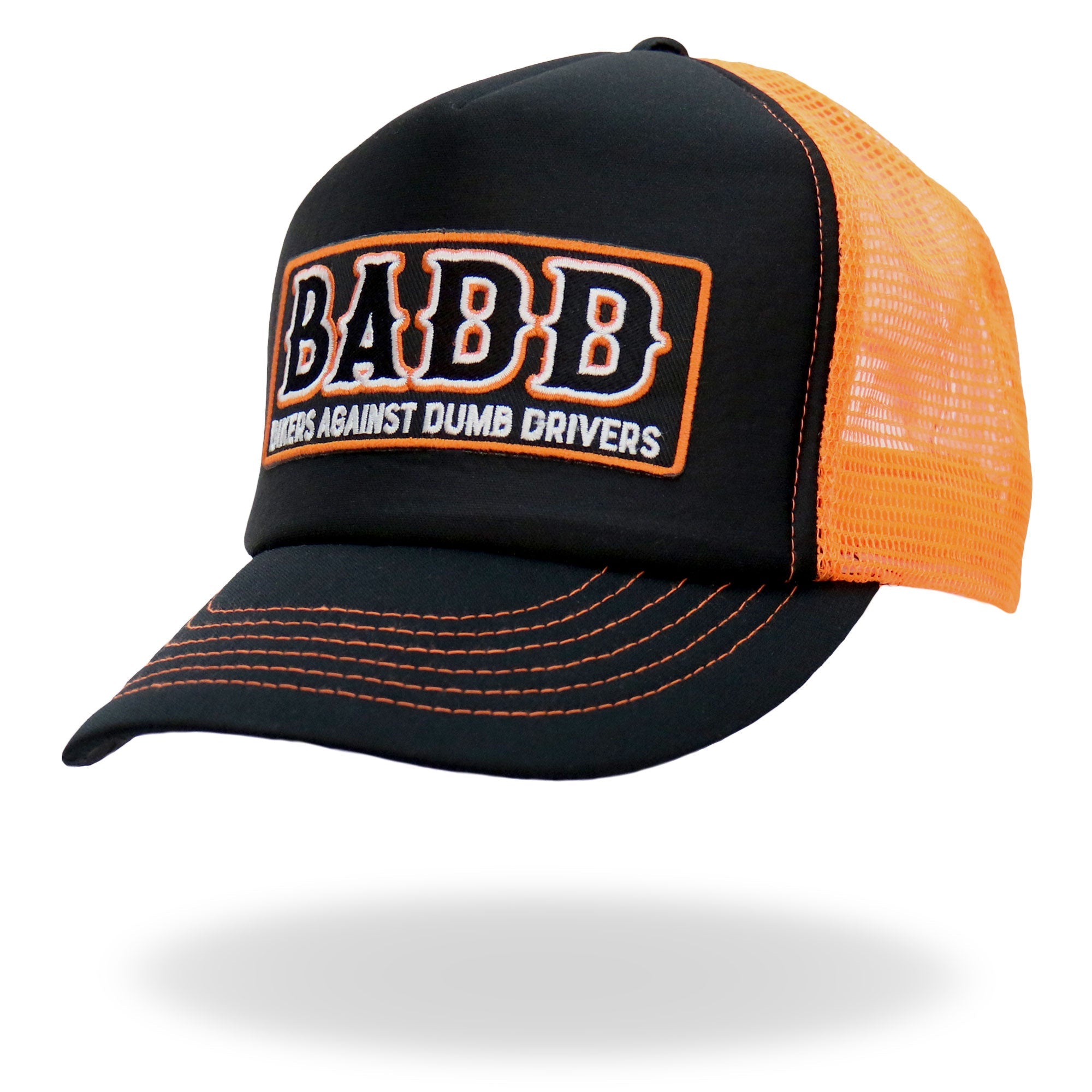 Orange And Black B.A.D.D. Trucker Hat GSH1051