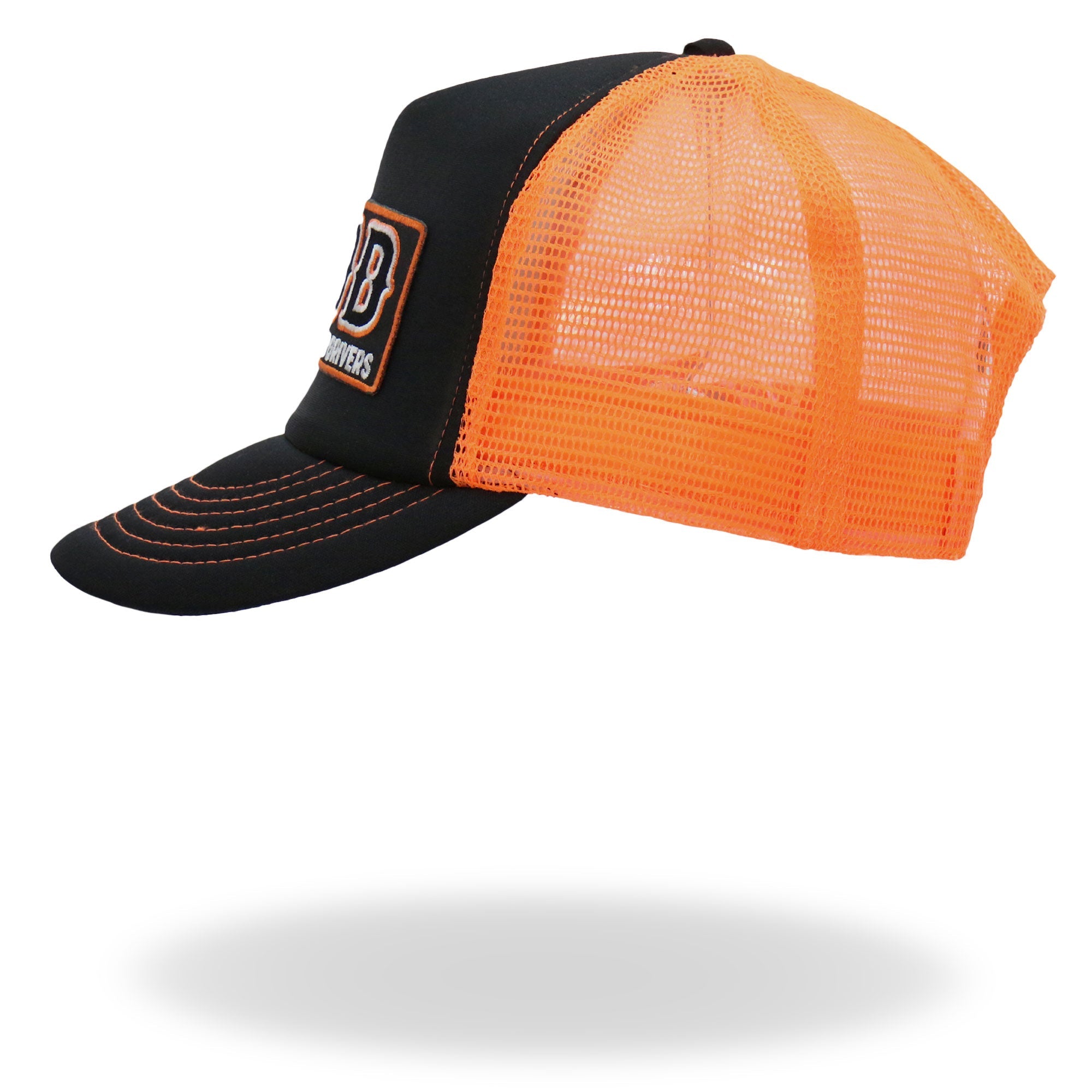 Orange And Black B.A.D.D. Trucker Hat GSH1051