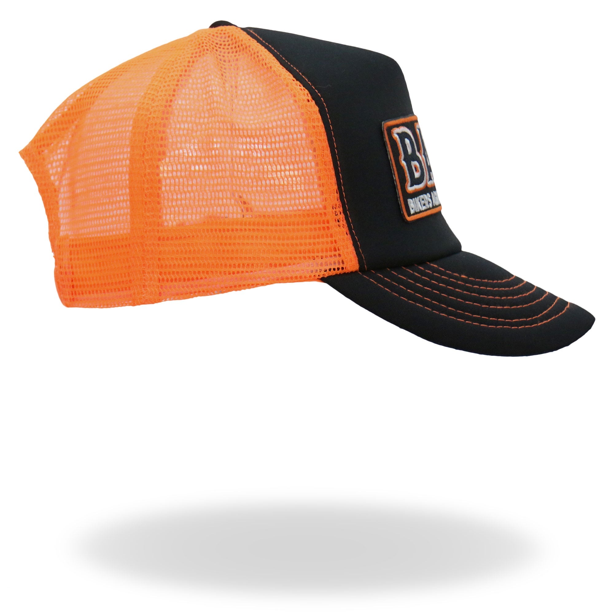 Orange And Black B.A.D.D. Trucker Hat GSH1051
