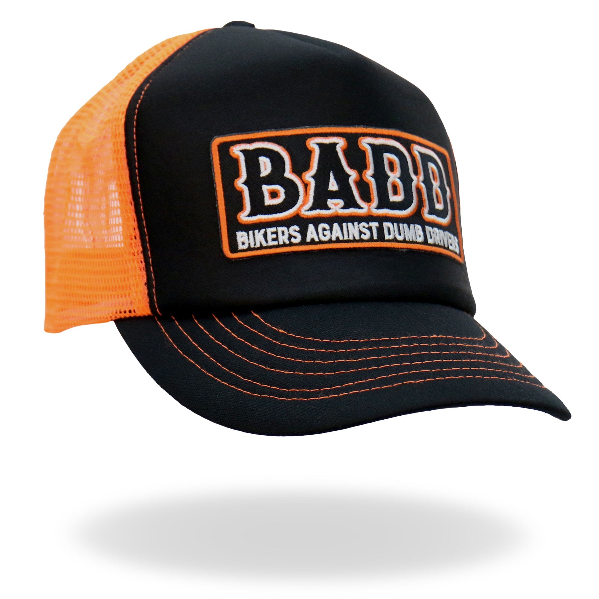 Orange And Black B.A.D.D. Trucker Hat GSH1051