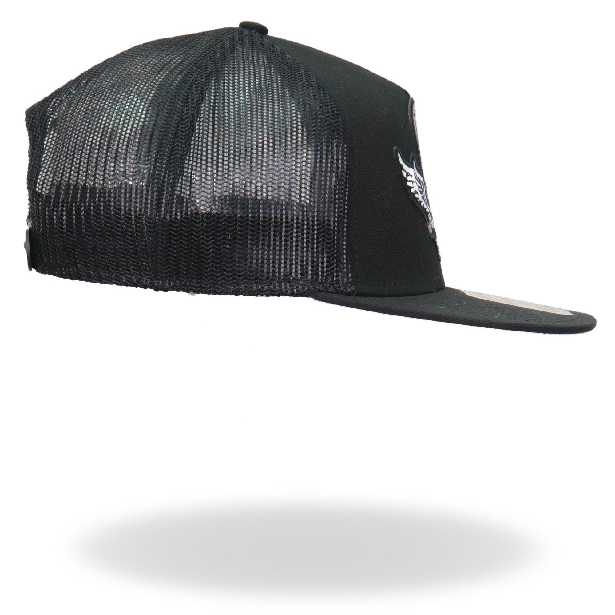 GSH2017 Skull Bones Wings Snapback Hat