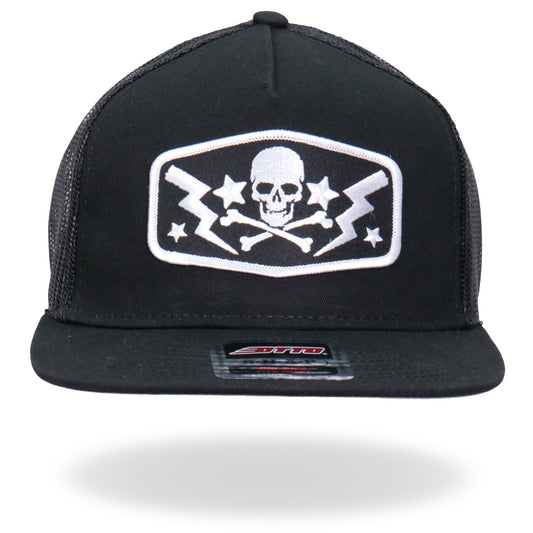 GSH2018 Skull Bolts Snapback Hat