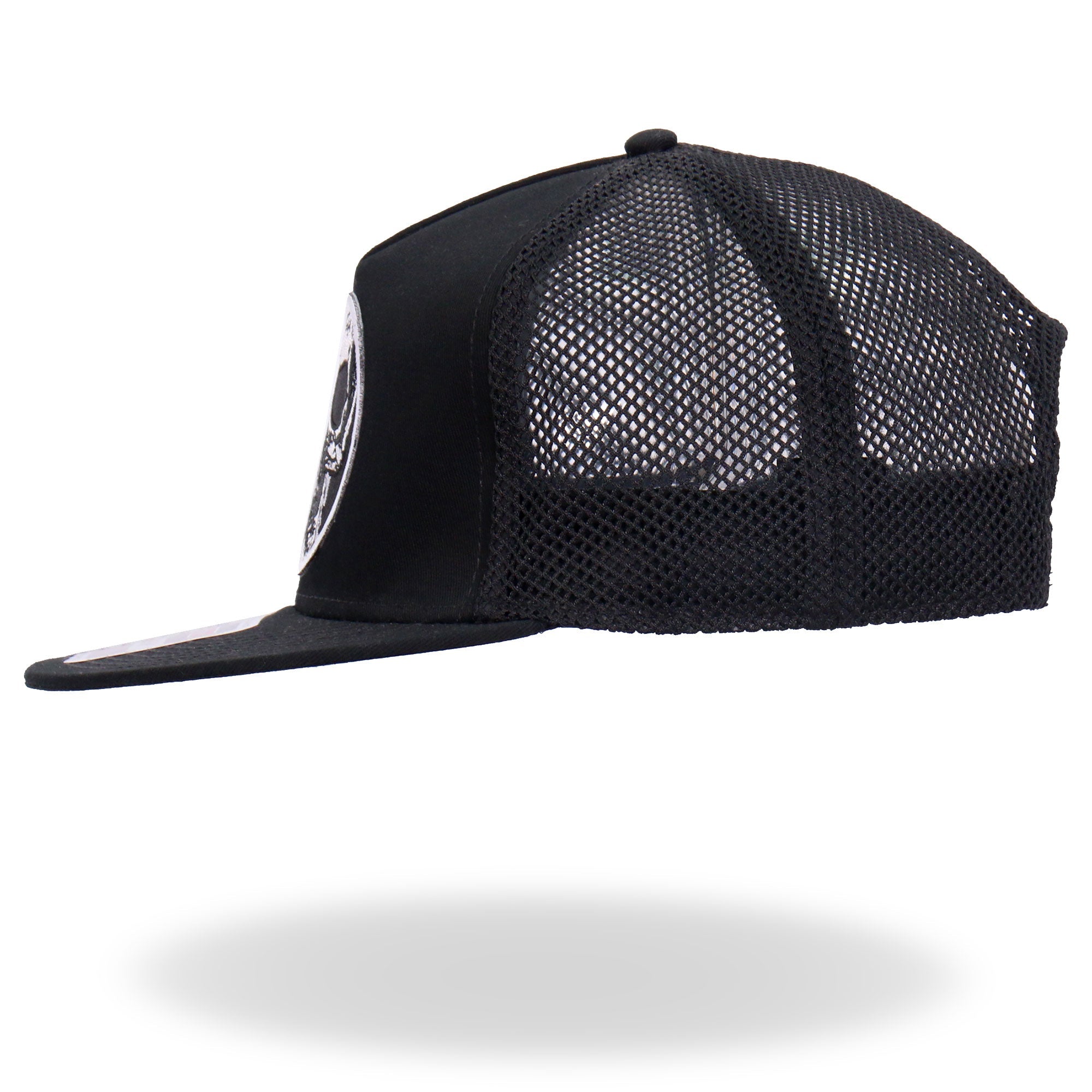 GSH2023 Black Circle Skull Snapback Hat