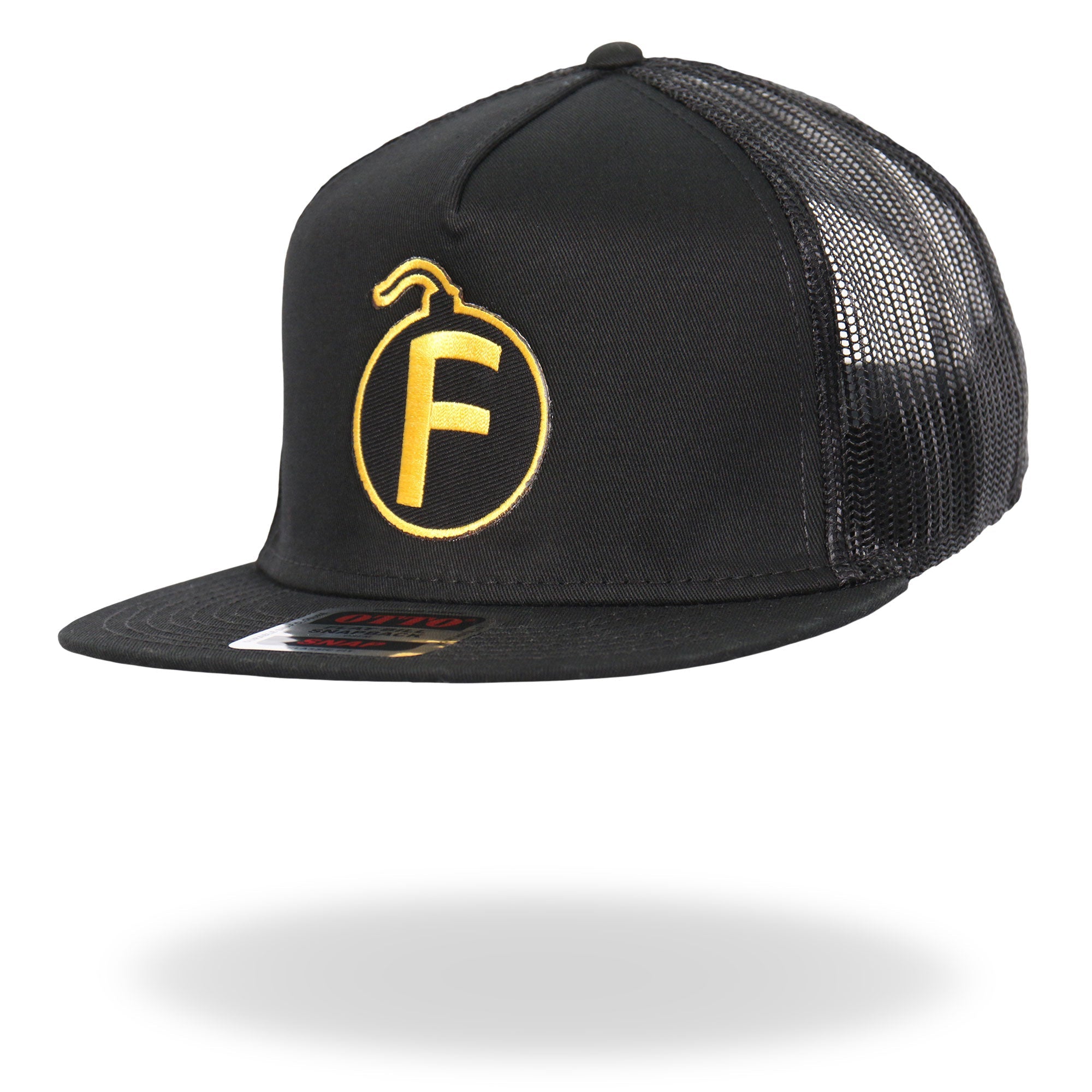 Black and Yellow F Bomb Snapback Hat GSH2032