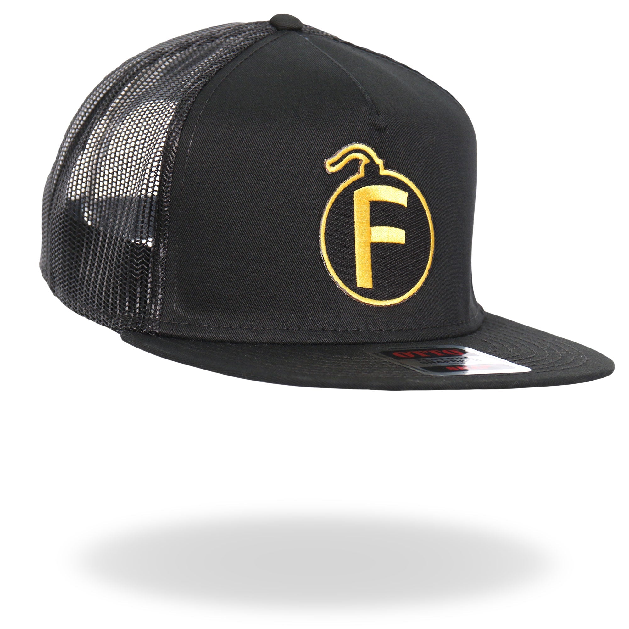 Black and Yellow F Bomb Snapback Hat GSH2032