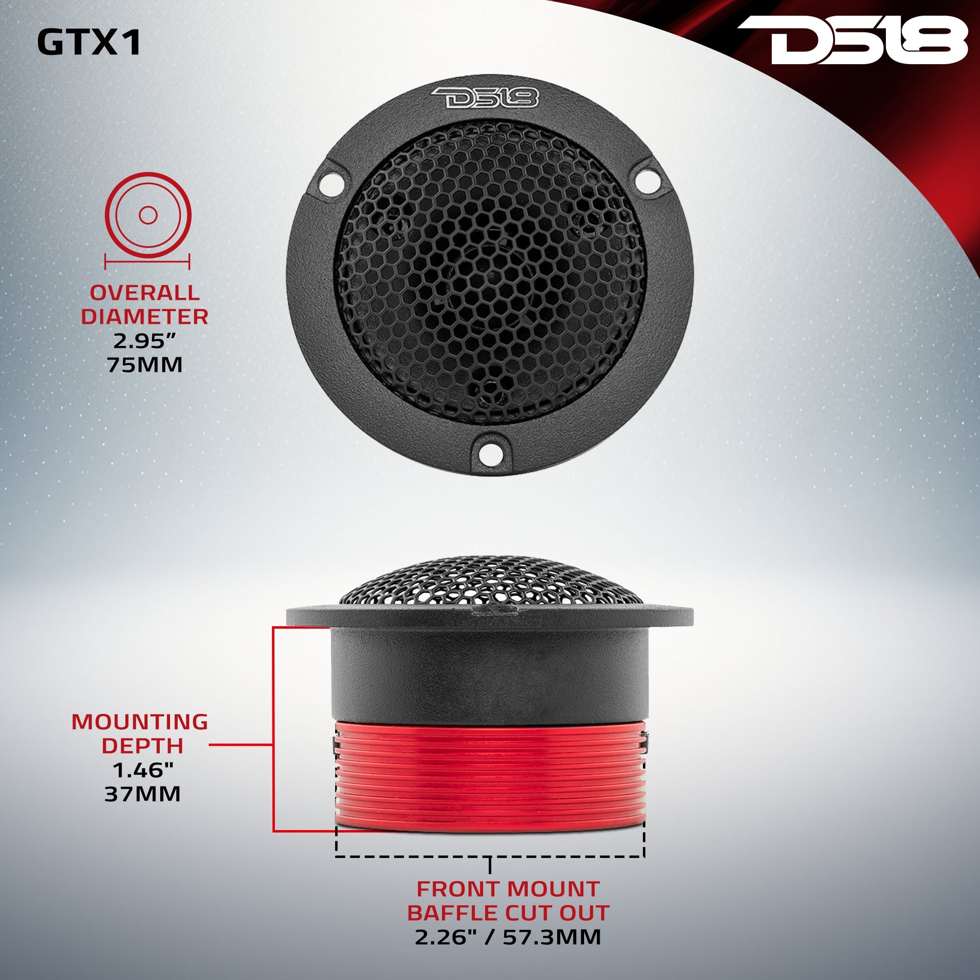 3" Die Cast Compression Neodymium Super Bullet Tweeter 1" Titanium | 120W RMS 4-Ohm