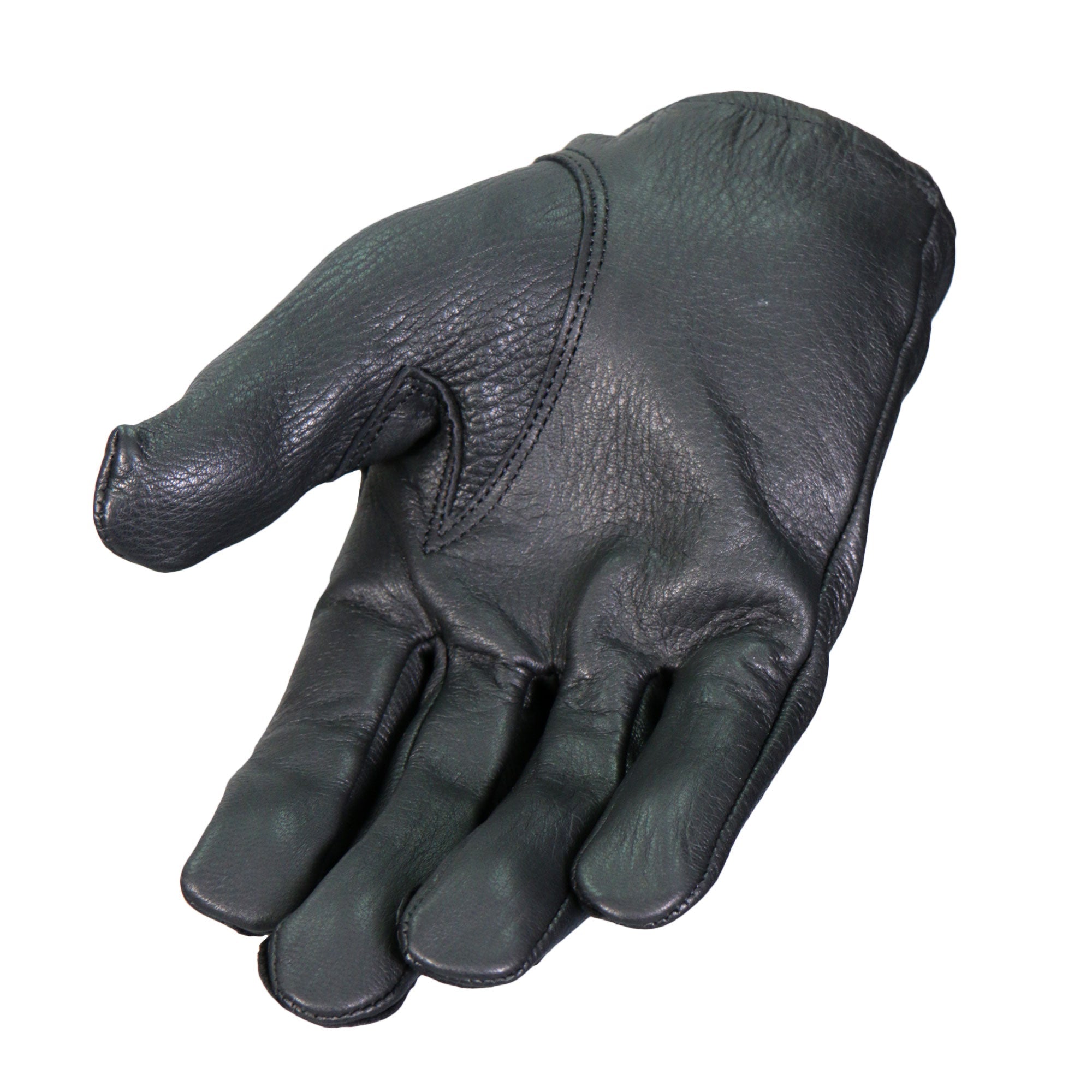 GVD1014 Black Unlined Deerskin Driving Leather Gloves