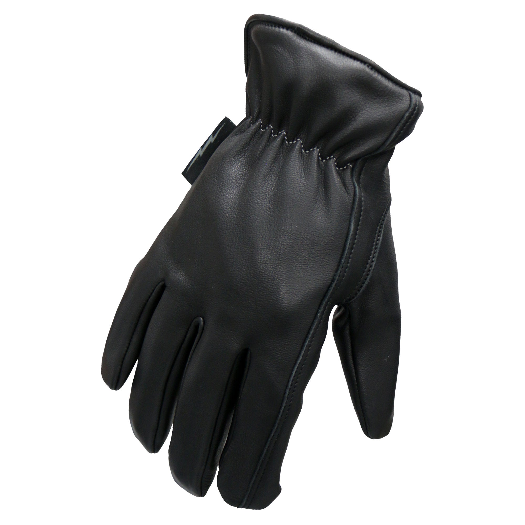 GVD2003 Uni-Sex 'Grey and Black Flannel Lined' Deer Skin Leather Gloves