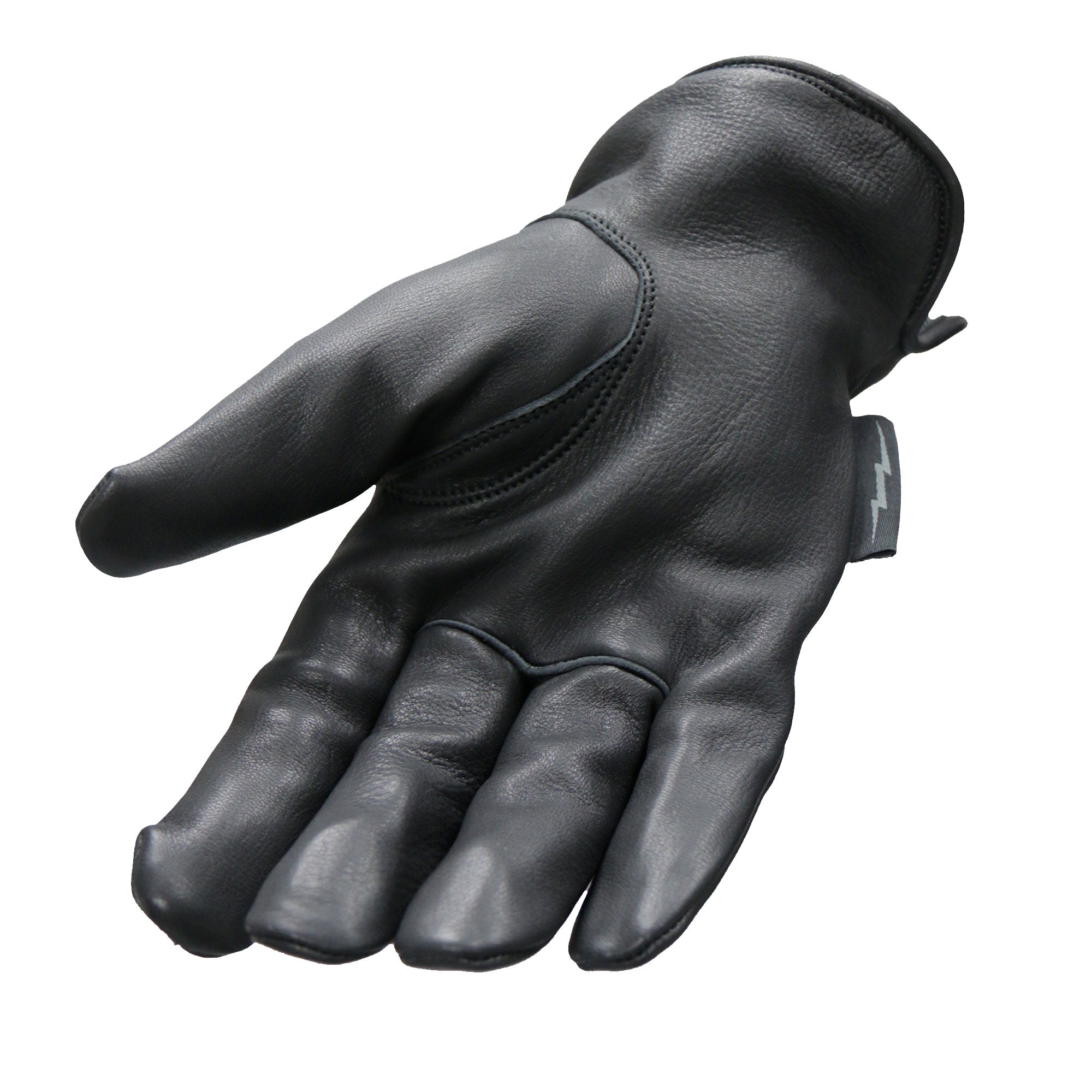 GVD2003 Uni-Sex 'Grey and Black Flannel Lined' Deer Skin Leather Gloves