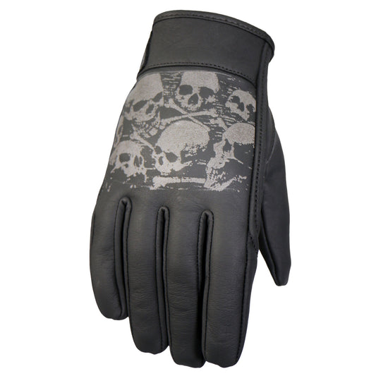Ancient Skull Leather Gloves