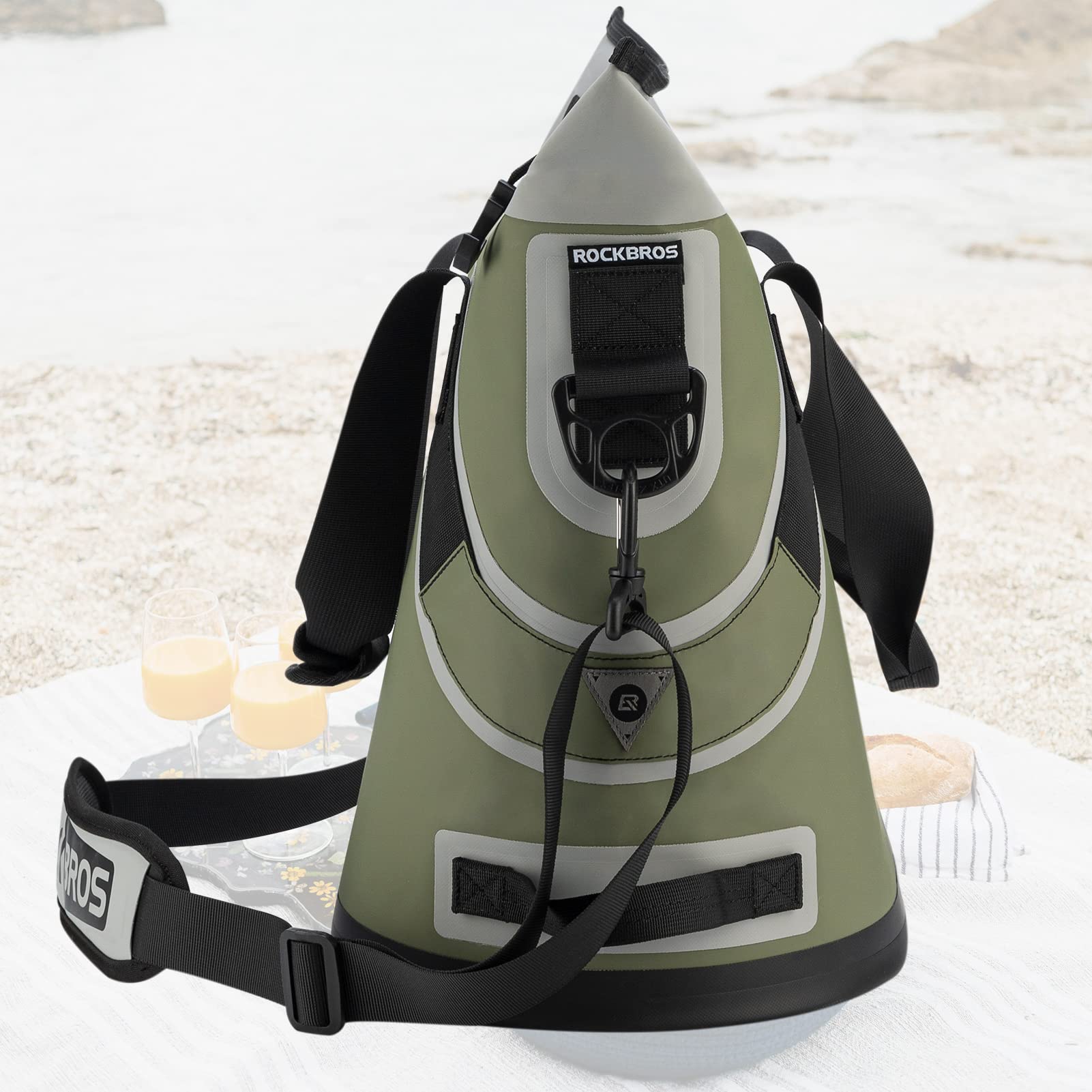 ROCKBROS Soft Cooler Insulated Leak Proof Cooler Bag Portable 36 Can