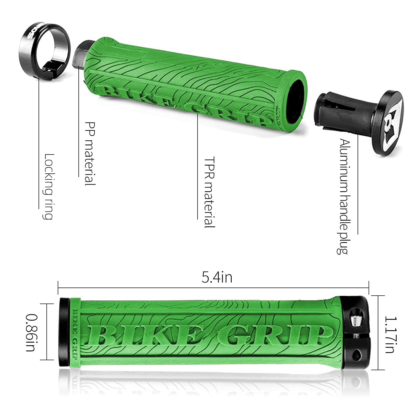 ROCKBROS Bike Handlebar Grips Double Lock-on MTB Bicycle Handle Bar Grips