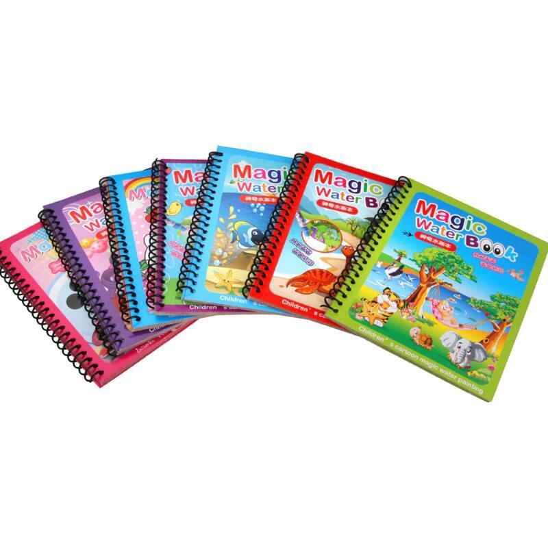8 Types Montessori Toys Reusable Coloring Book Magic Water Drawing Book Sensory Early Education Toys For Kids