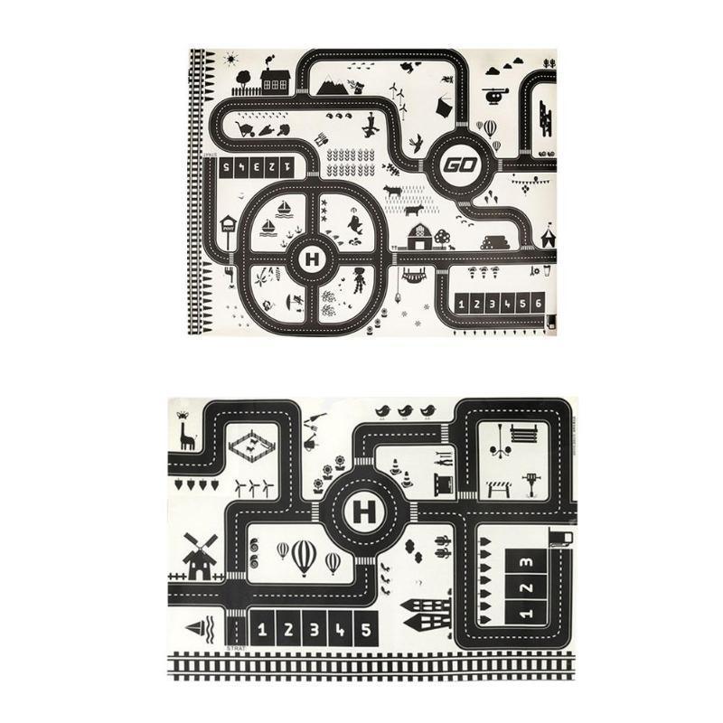 Baby Playing Mat Kids Boys Crawling Carpet Cute Cartoon Traffic Park M ...