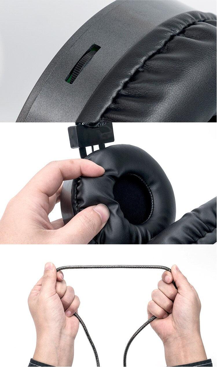 Luxury Gaming Headset with Microphone 3.5mm Wired Earphone Surround So ...
