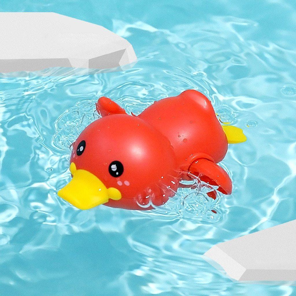 Bathroom Bath Shower Baby Clockwork Swimming Play Water Cute Little Yellow Duck Bathing Bathtub Toys For Kids