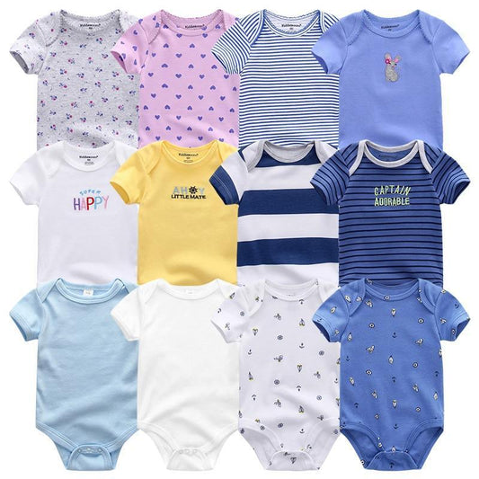 Unisex Newborn Baby Rompers Clothing Infant Jumpsuits 100%Cotton Children 7Pcs/Lot Set for Girls and Boys Jumpsuits For Kids