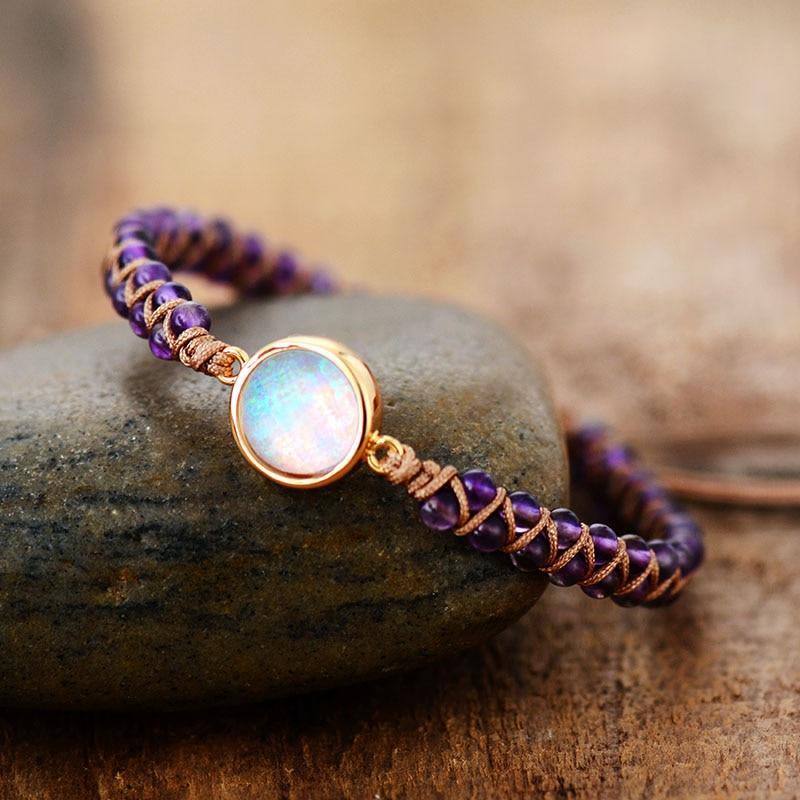 Handmade Luxury Wax  Elegant Bracelet With Stone In Modern Colorful Design For Woman and Ladies
