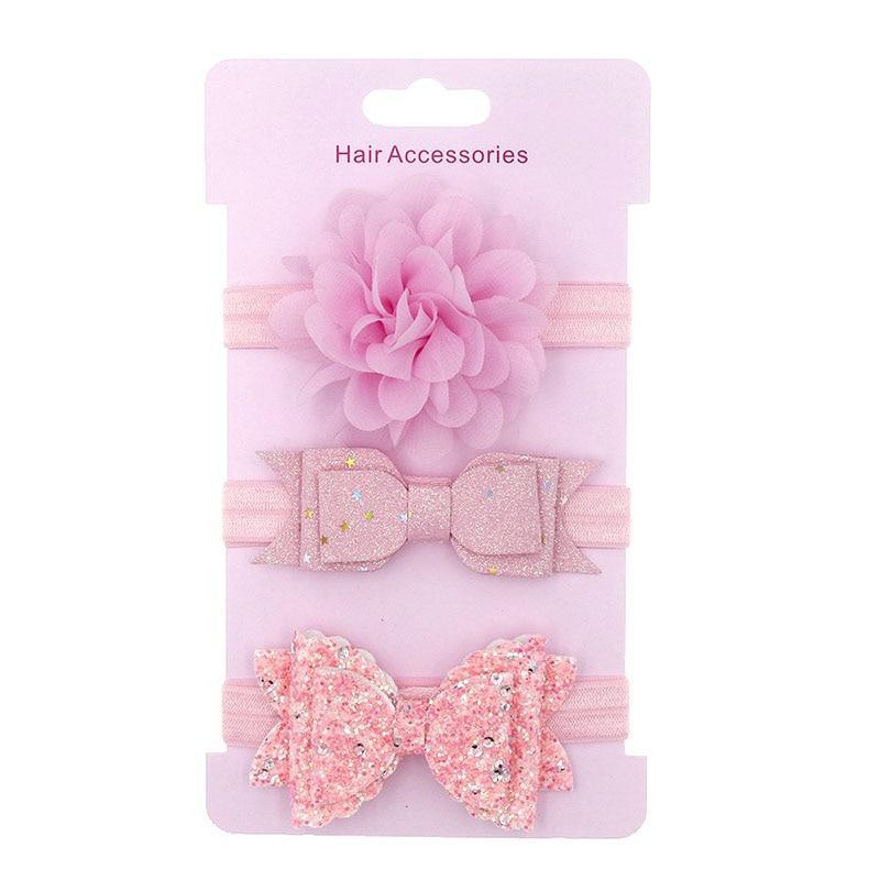 Luxury Modern Baby Headband Crown Flower Bows Hairband Baby Girl Headbands Newborn Hair Accessories Elastic Baby Hair Band