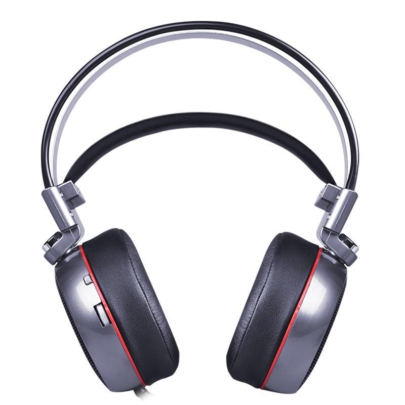 STEVVEX N43 Stereo Gaming Headset 7.1 Virtual Surround Bass Gaming Earphone Headphone with Mic LED Light for Computer PC Gamer (N43)