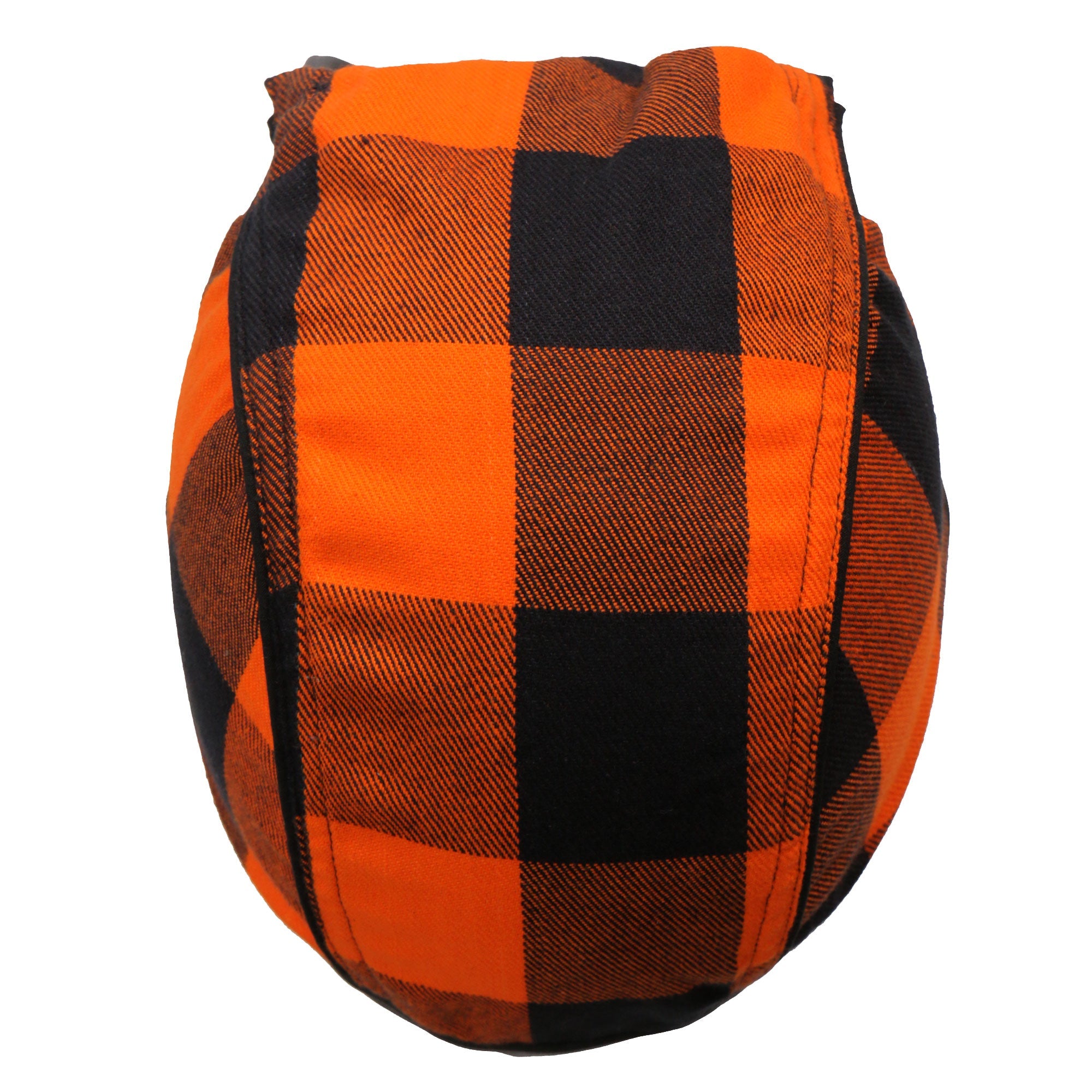 Black/Orange Buffalo Plaid Lightweight Headwrap HWH1109