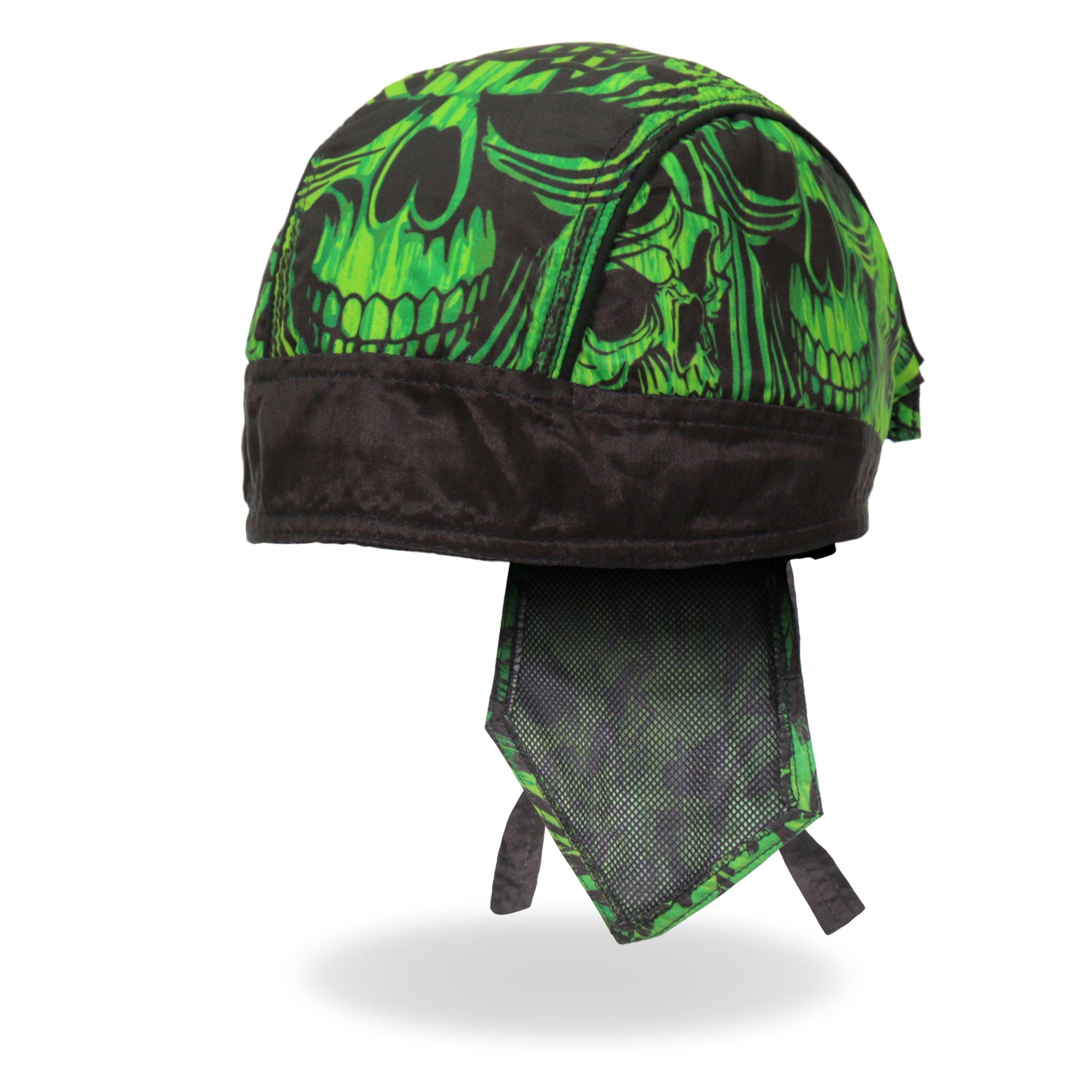 Over the Top Skulls Green Lightweight Headwrap HWH1114