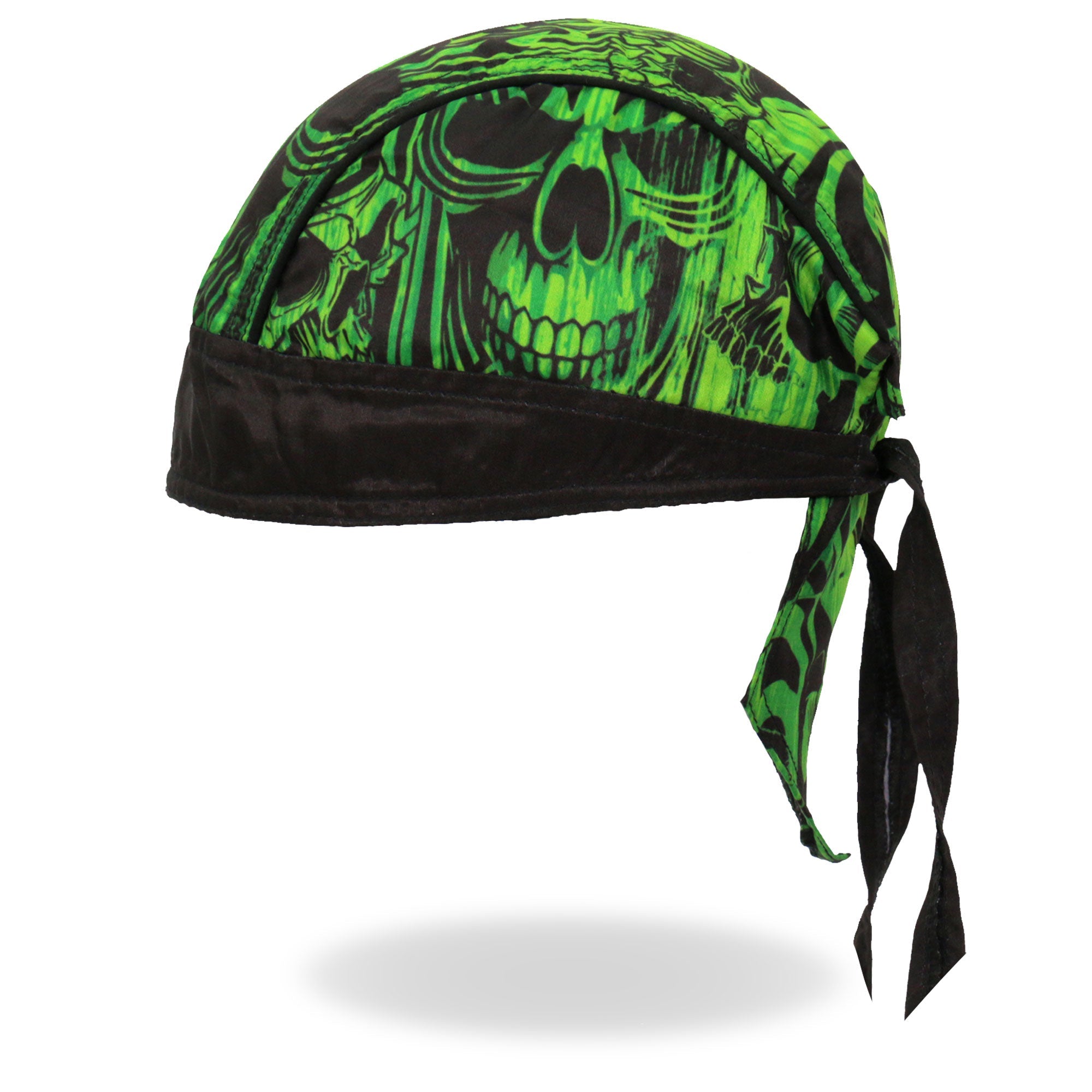 Over the Top Skulls Green Lightweight Headwrap HWH1114