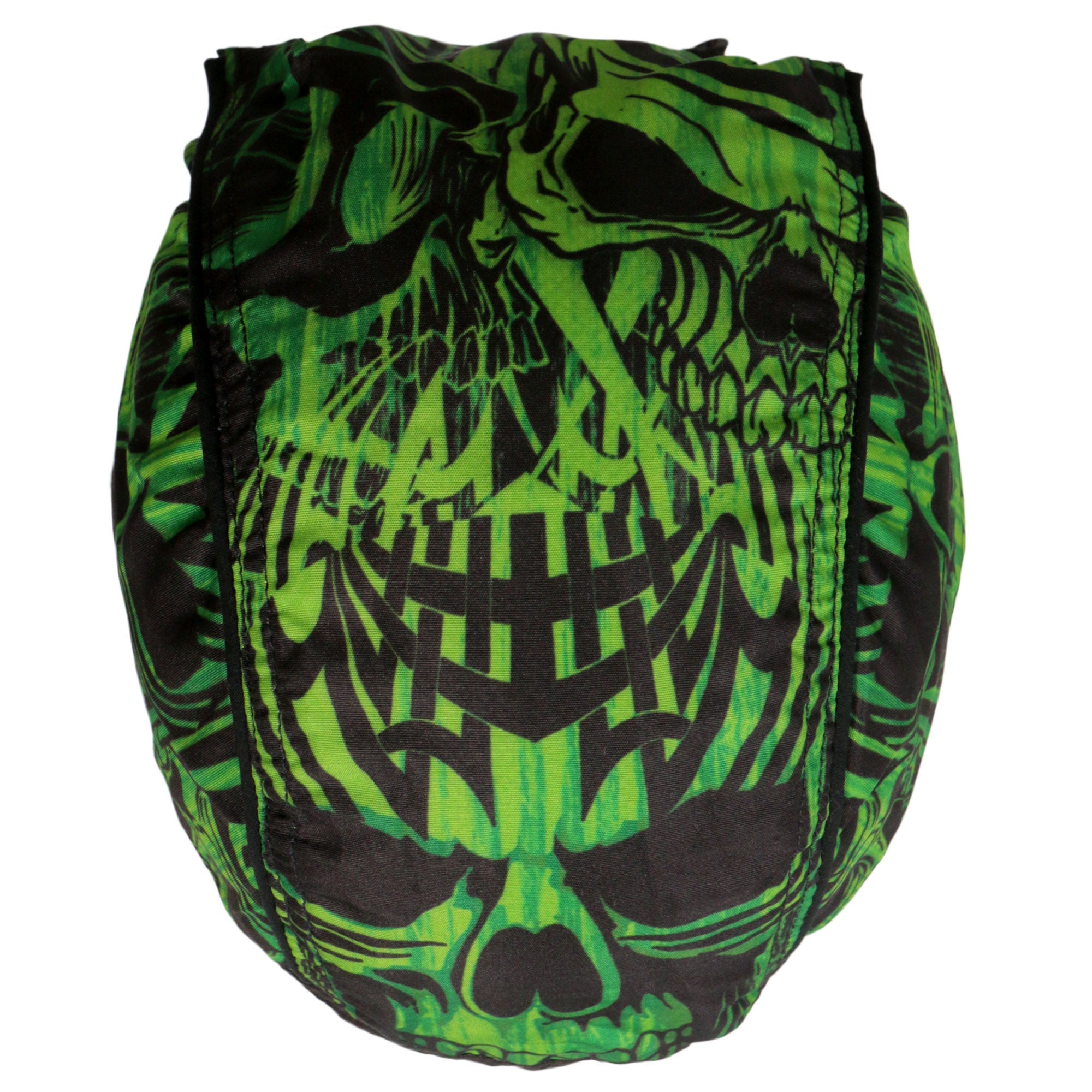 Over the Top Skulls Green Lightweight Headwrap HWH1114