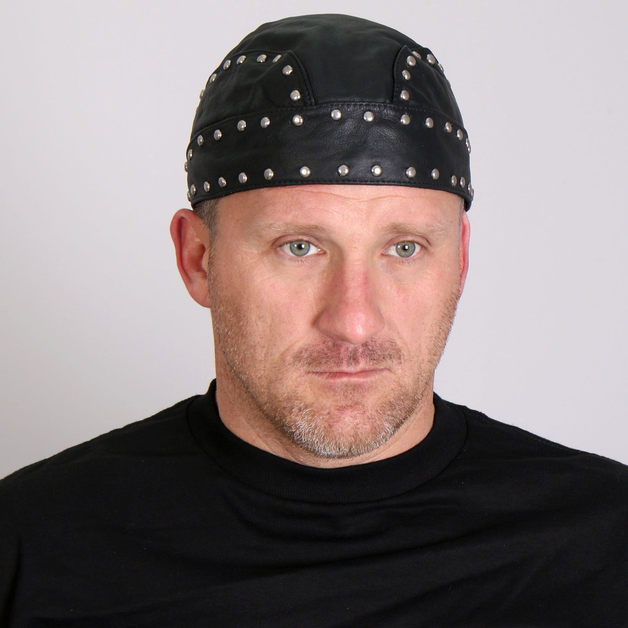 Medium Weight Studded Leather Headwrap HWL1005