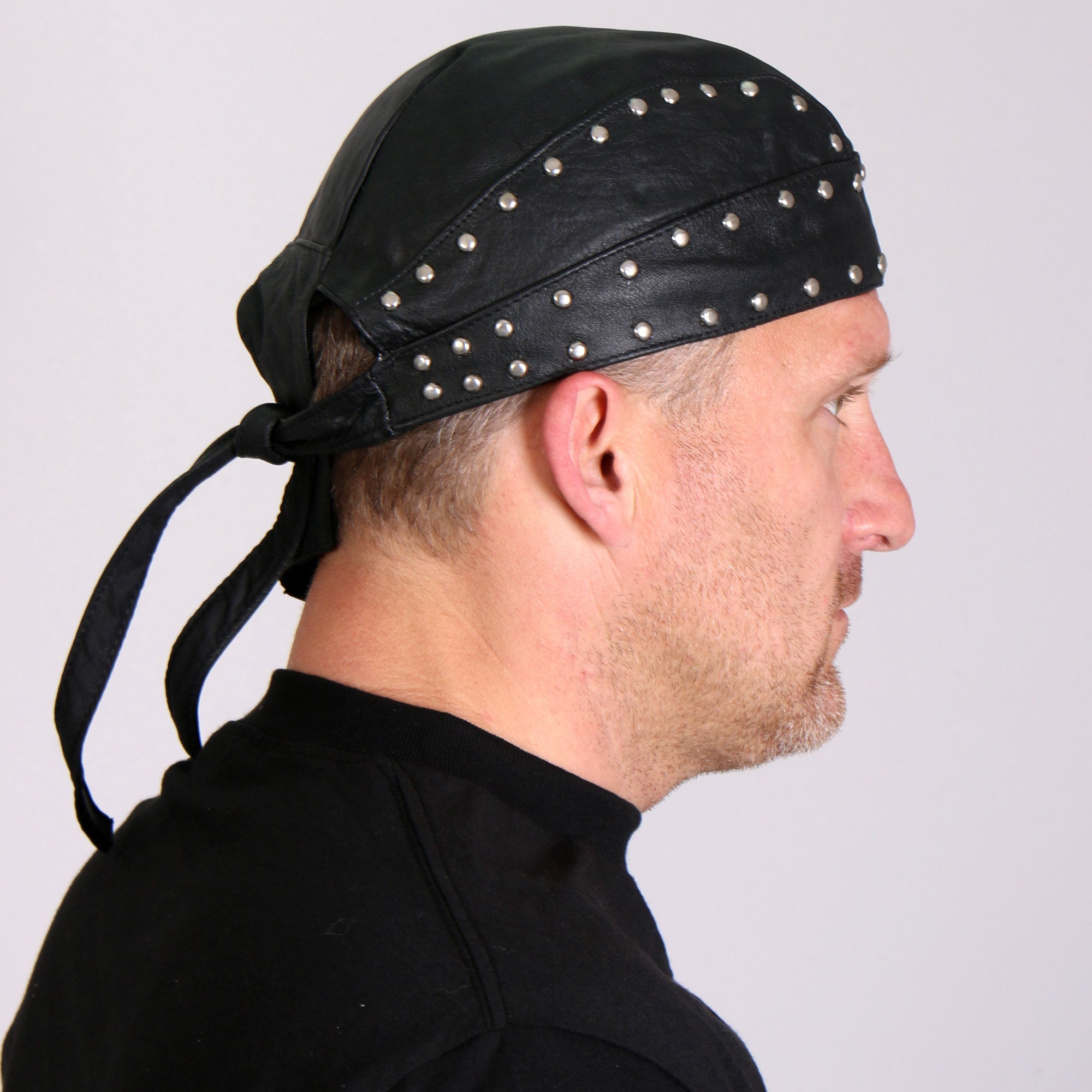 Medium Weight Studded Leather Headwrap HWL1005
