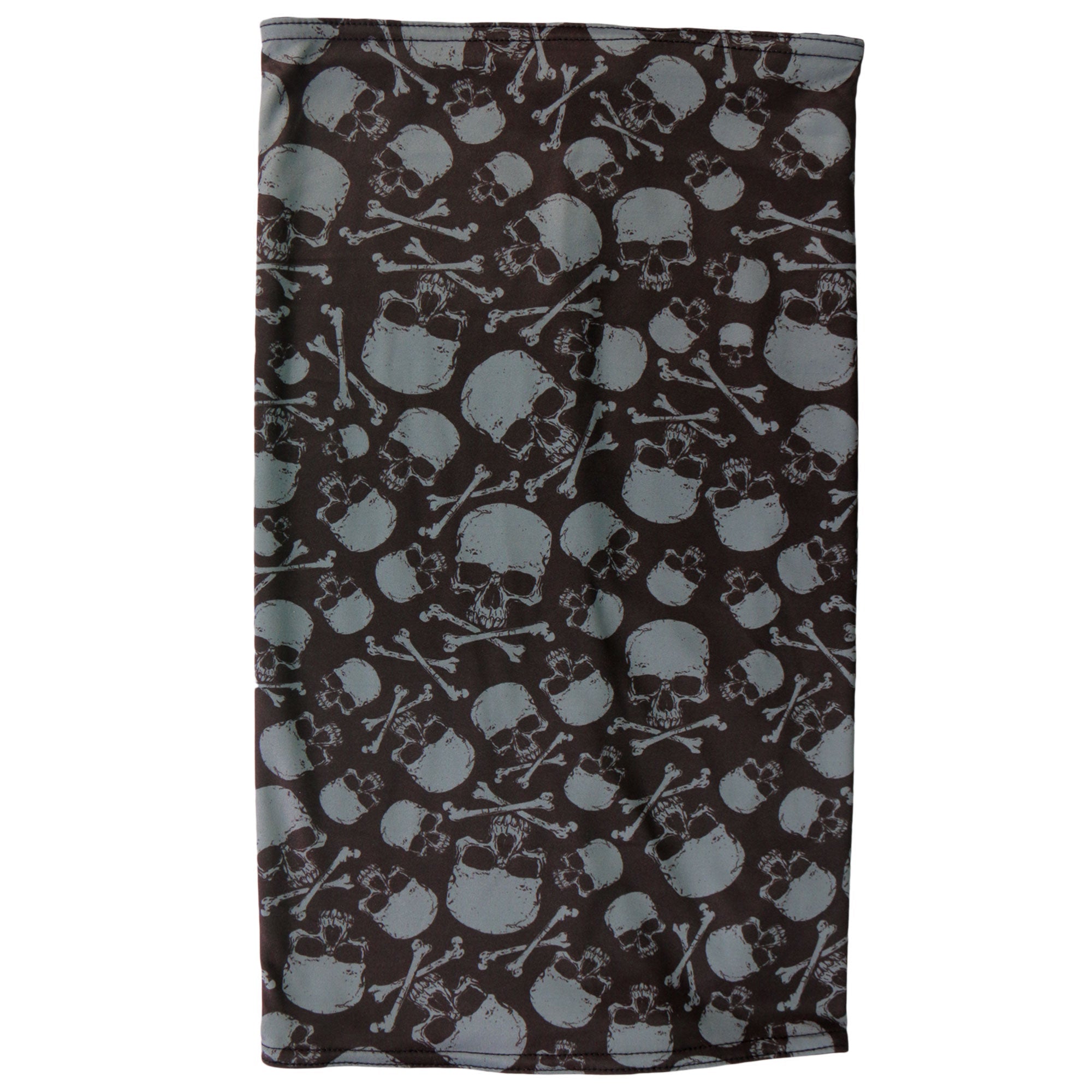 HWN2023 Gray and Black Crossbones Neck Gaiter