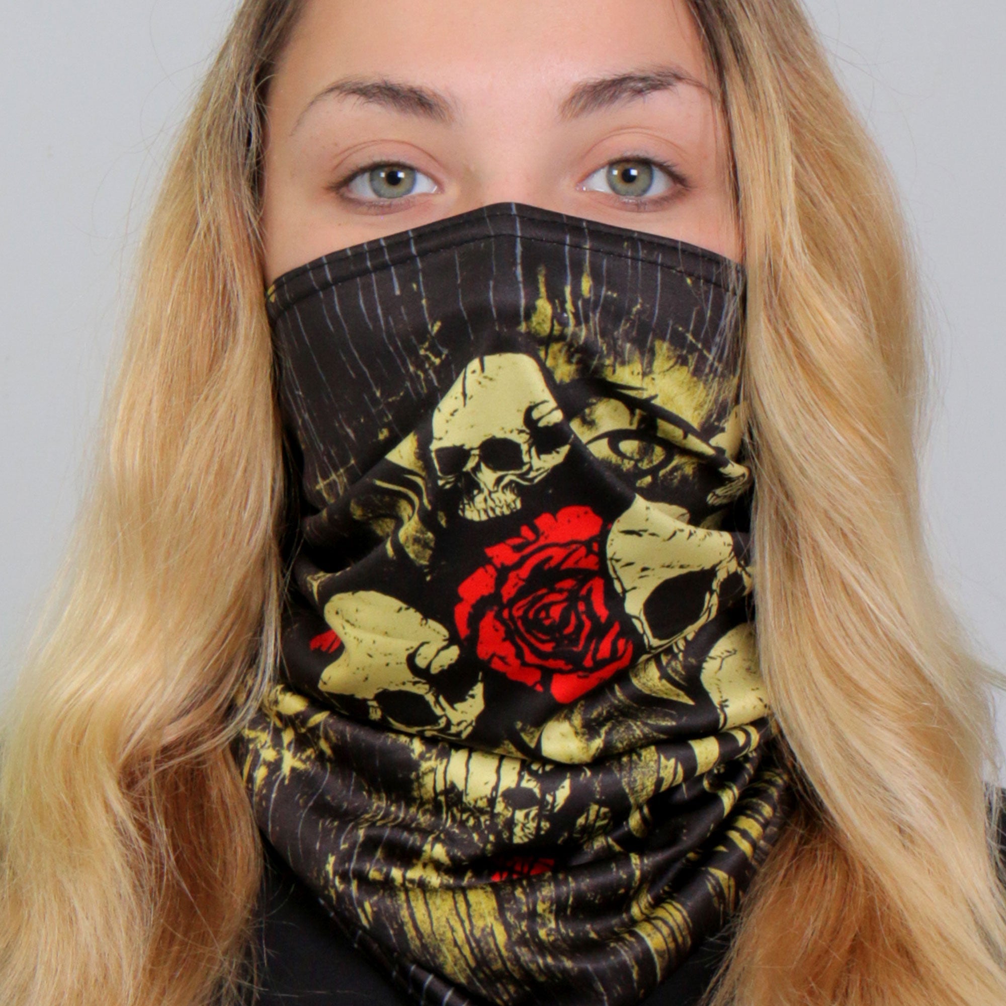 HWN2034 Skull Bouquet Neck Gaiter