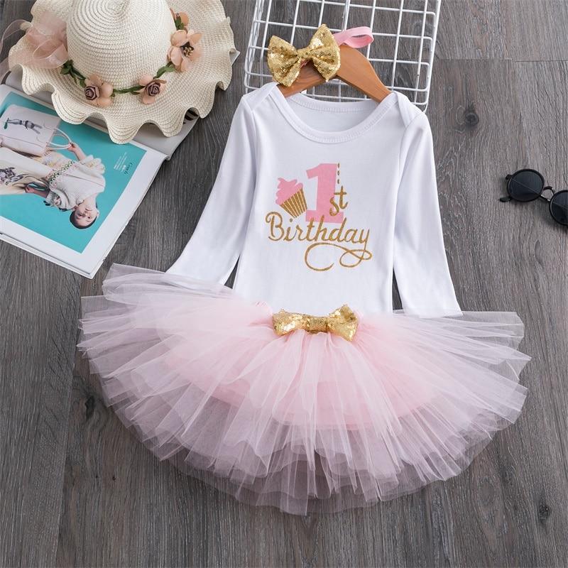 Unicorn Party Dresses For 1 Year Baby Girl Birthday Outfits FOr 1st Birthday Party