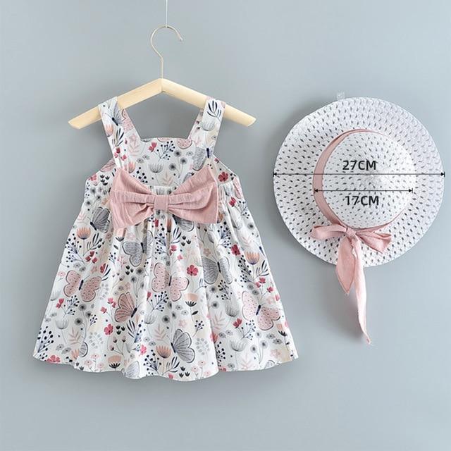luxury baby dresses Luxury Modern Baby Girls Dresses With Hat 2pcs Clothes Sets Kids Cloth –  winxwheels