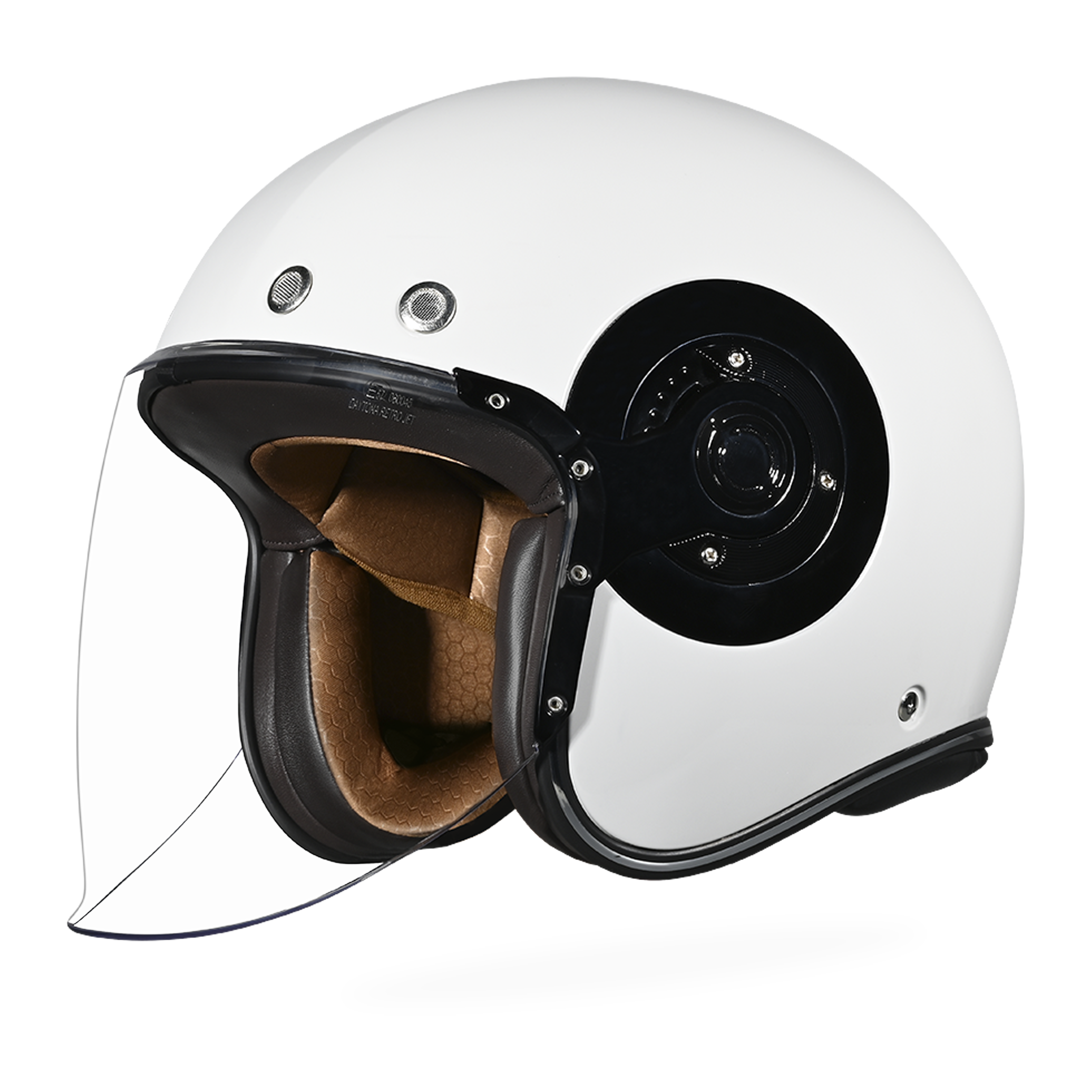 D.O.T. & ECE Daytona Retro Jet- Hi-Gloss White