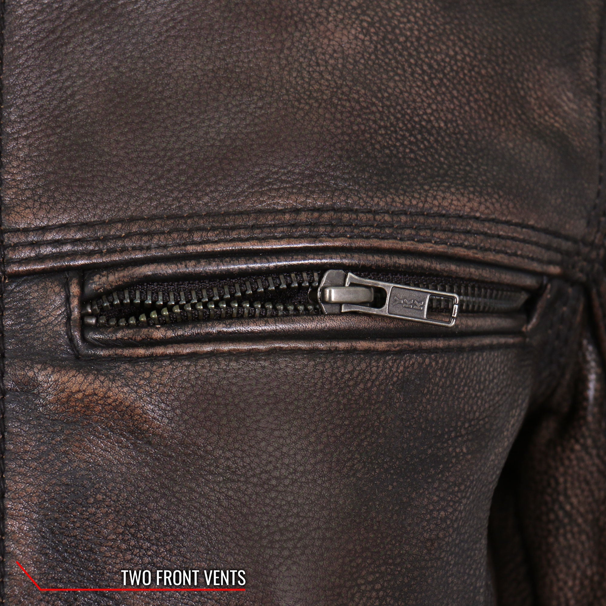 JKL1024 Ladies Distressed Brown Motorcycle Leather Biker Jacket with  Concealed carry Pockets