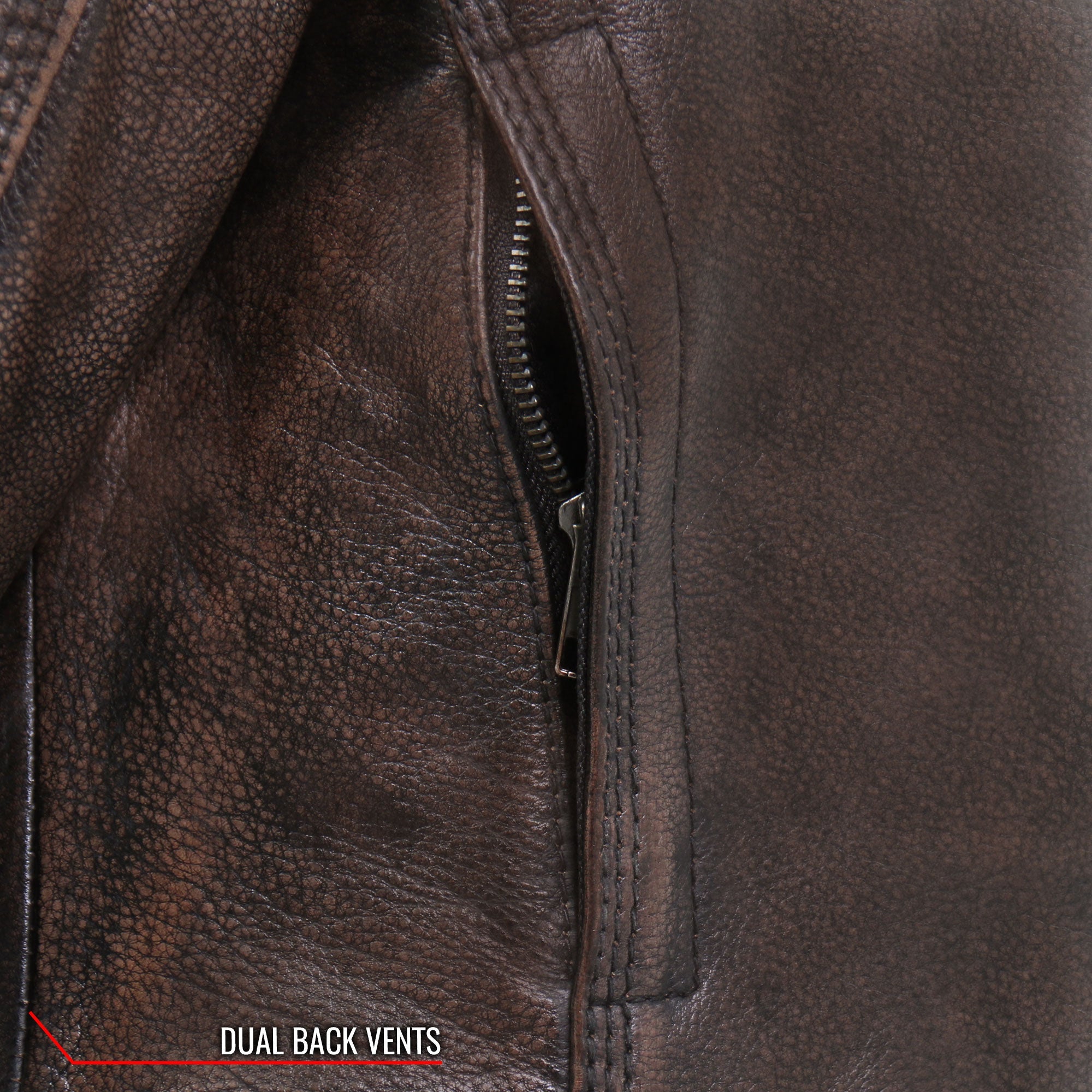 JKL1024 Ladies Distressed Brown Motorcycle Leather Biker Jacket with  Concealed carry Pockets