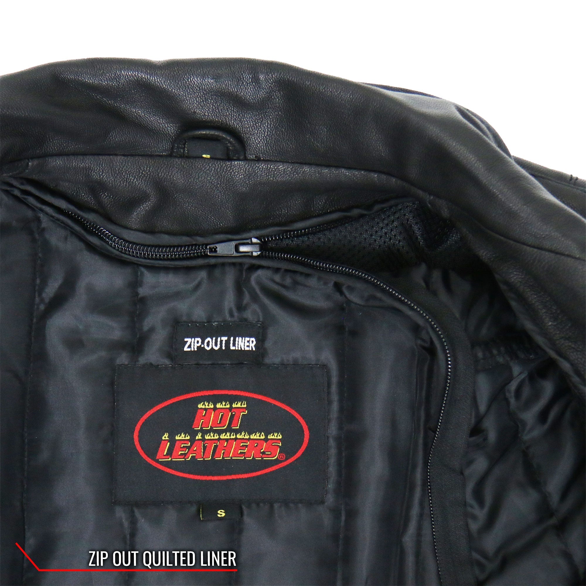 JKL1029 Ladies Leather Motorcycle Concealed carry Biker Jacket with Vents and Side Zippers