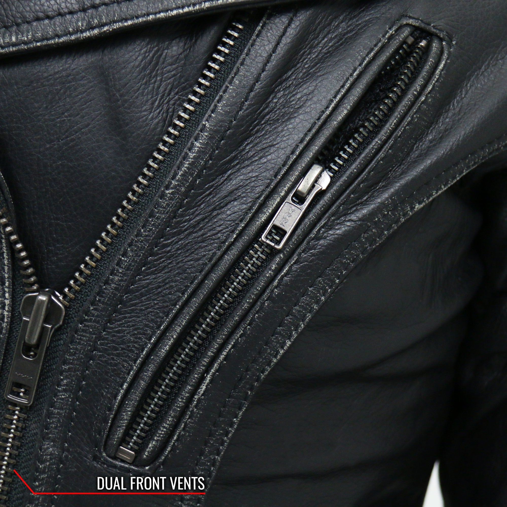 JKL1033 Ladies Biker Black Leather Motorcycle Jacket with Removable Hoodie