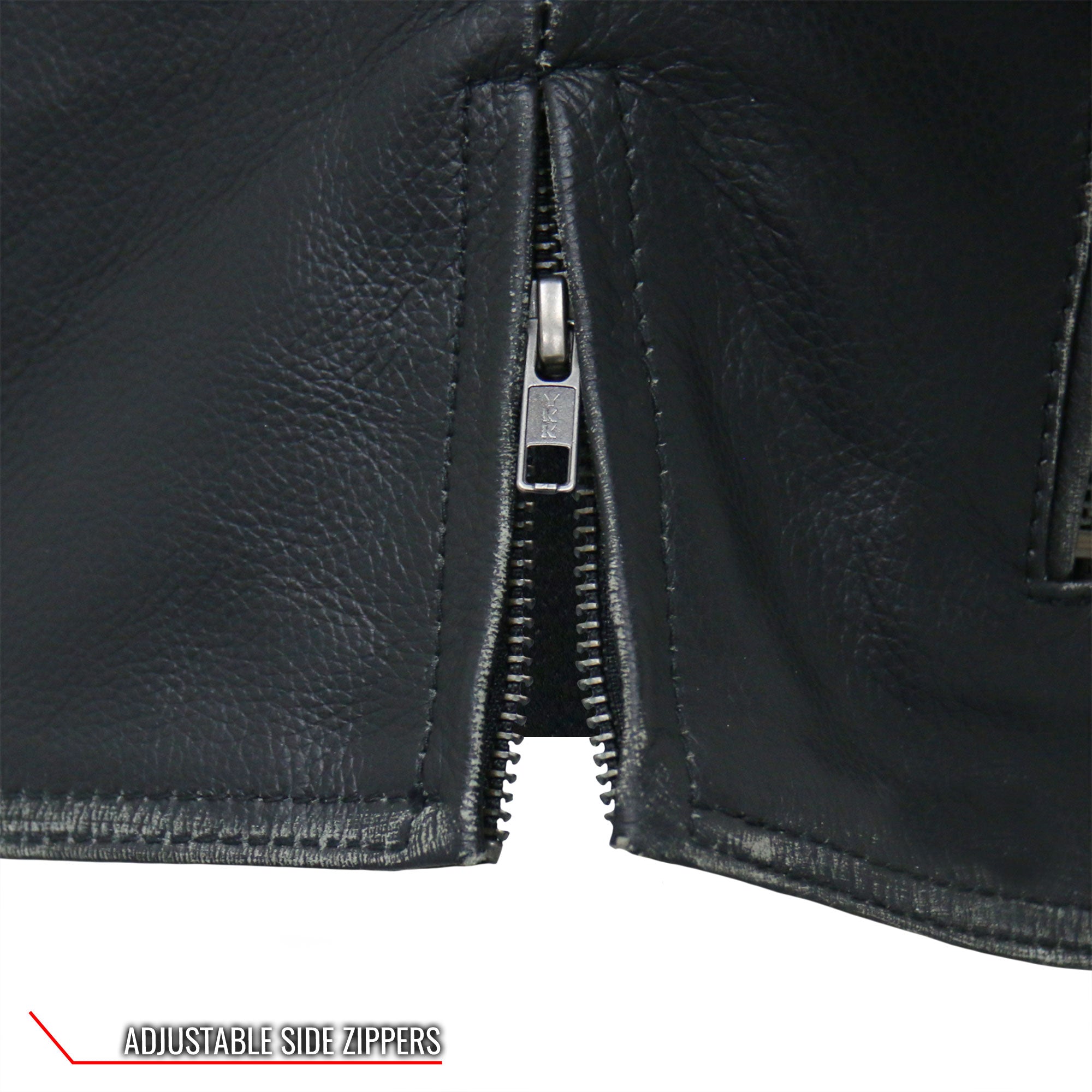 JKL1033 Ladies Biker Black Leather Motorcycle Jacket with Removable Hoodie